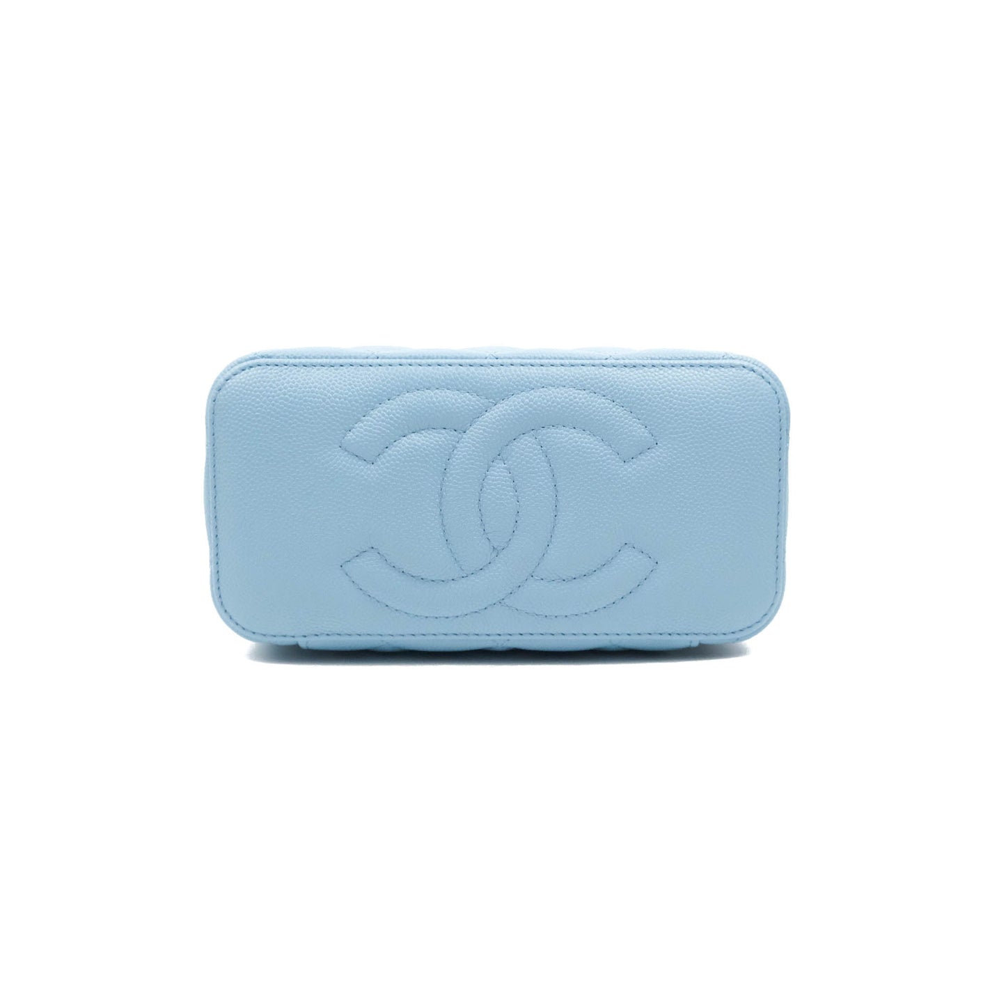 Chanel Vanity with Chain Blue Caviar Gold Hardware 22S