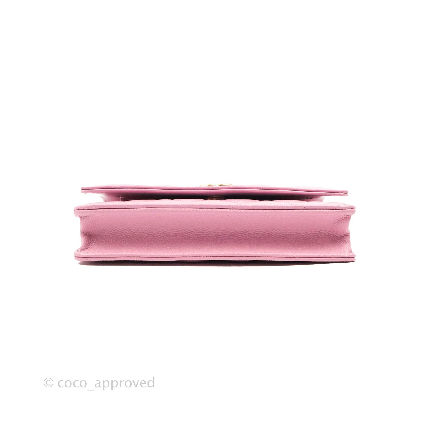 Chanel Top Handle Wallet On Chain WOC Pink Caviar Gold Hardware 22S
