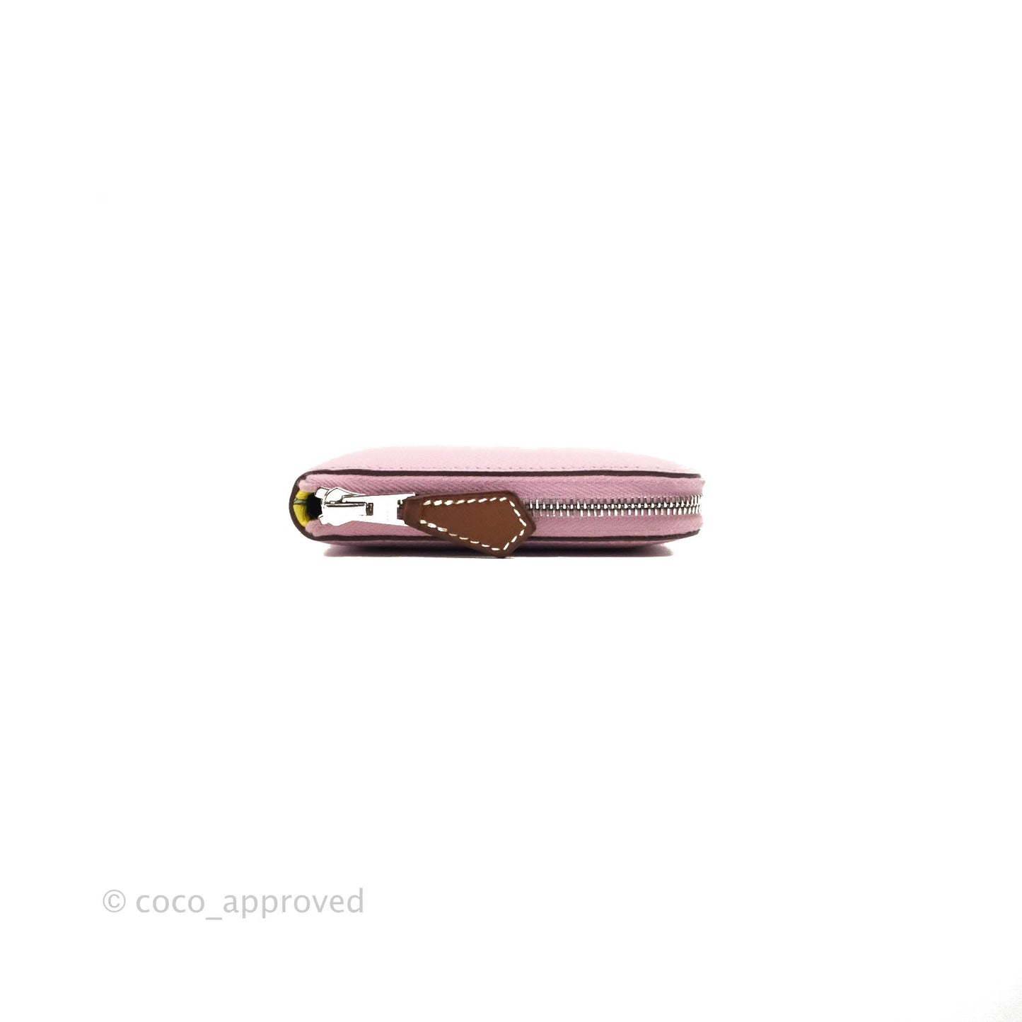 Hermès Silk In Compact Wallet Pink Epsom