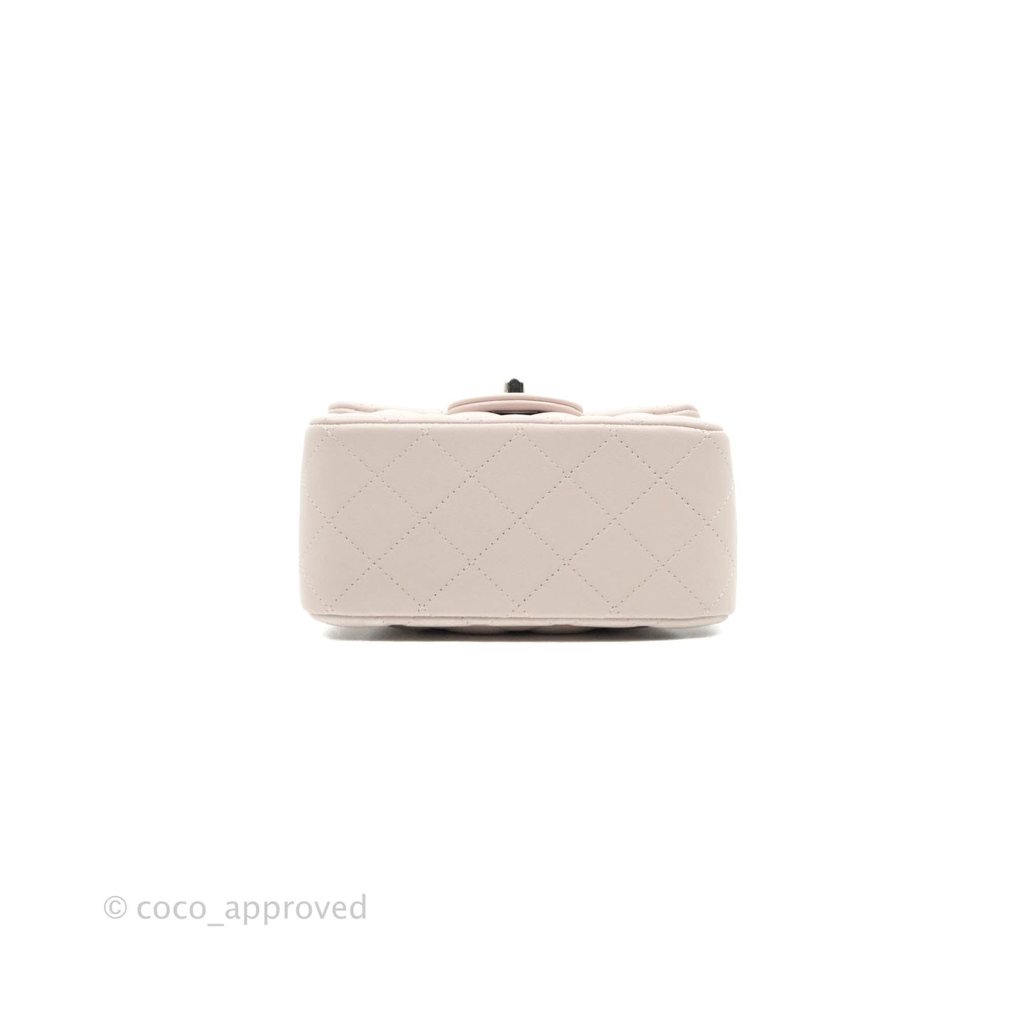 Chanel Mini Square Quilted Pale Lilac Silver Hardware