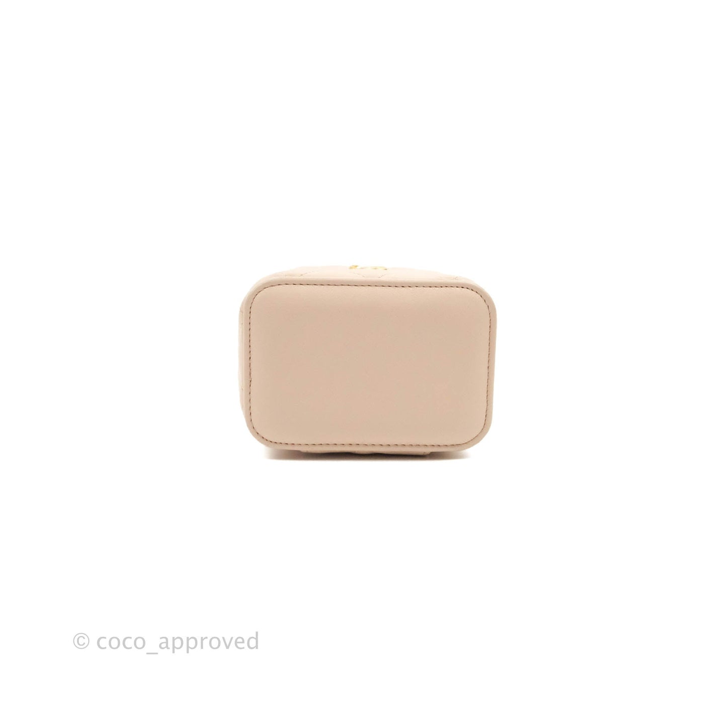 Chanel Classic Mini Pearl Crush Vanity With Chain Light Pink Lambskin Aged Gold Hardware