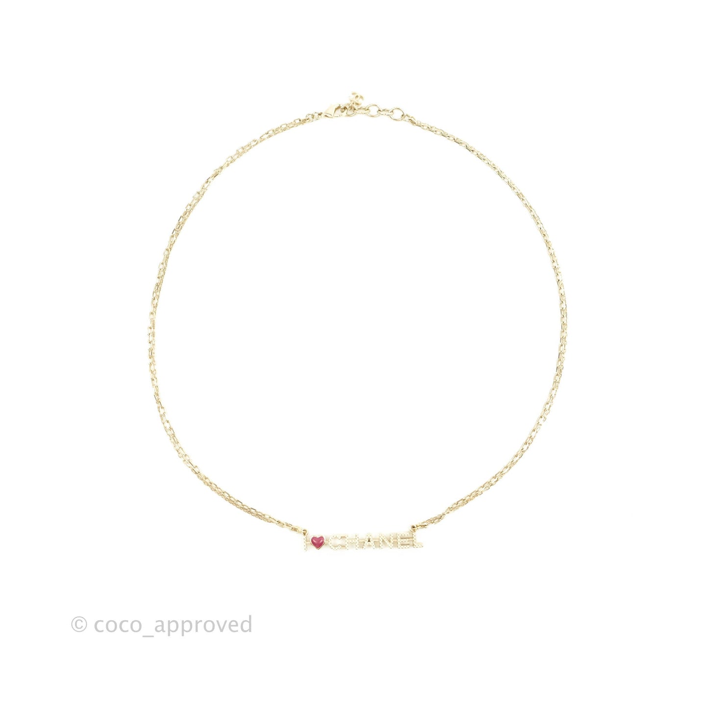Chanel I love Chanel Necklace Gold Tone 17P