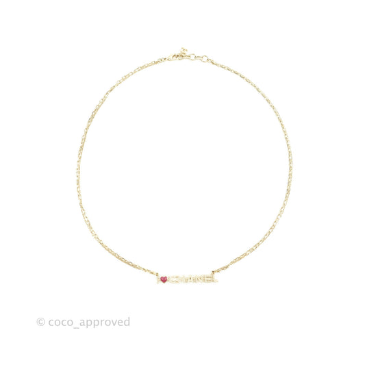 Chanel I love Chanel Necklace Gold Tone 17P