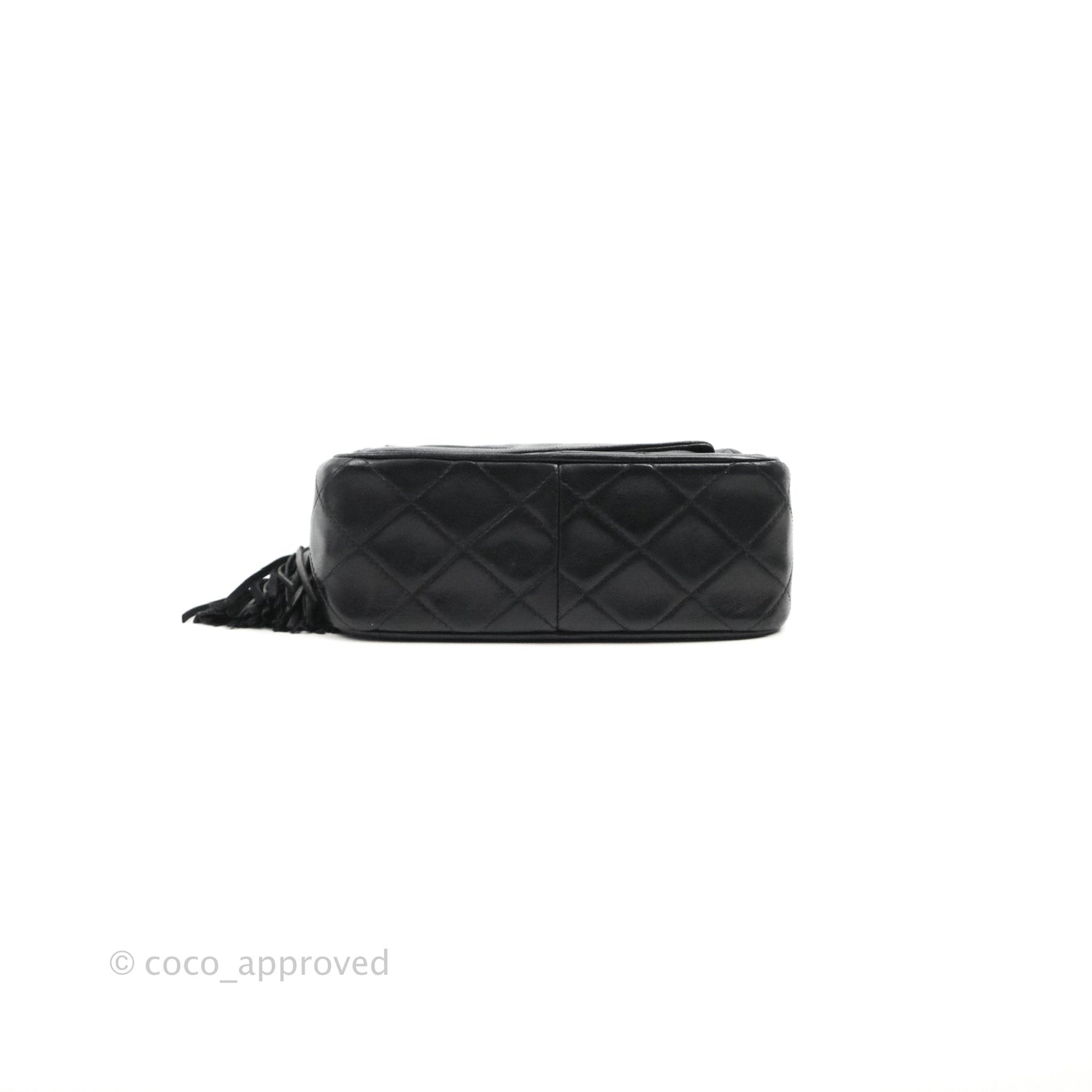 Chanel Vintage Small Camera Bag Black Lambskin Gold Hardware