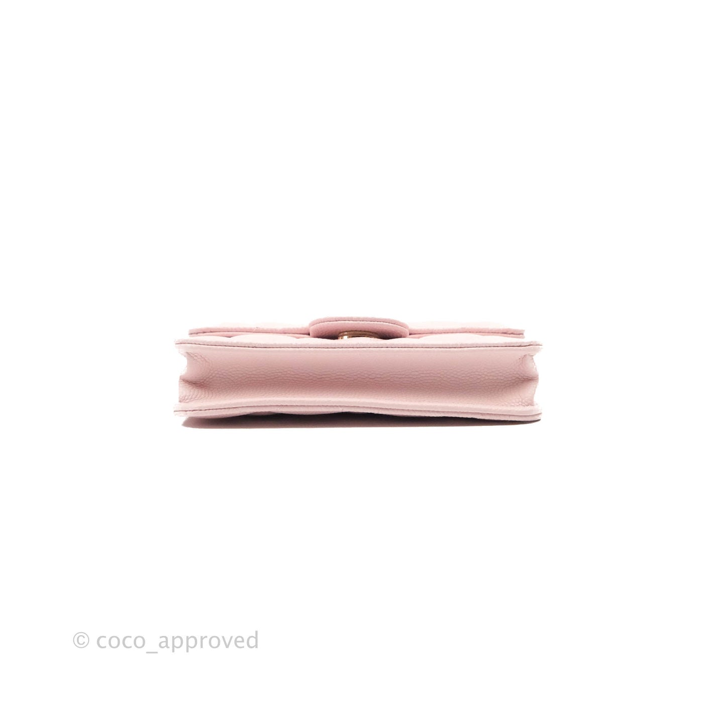 Chanel Mini Wallet With Chain Light Pink Caviar Gold Hardware