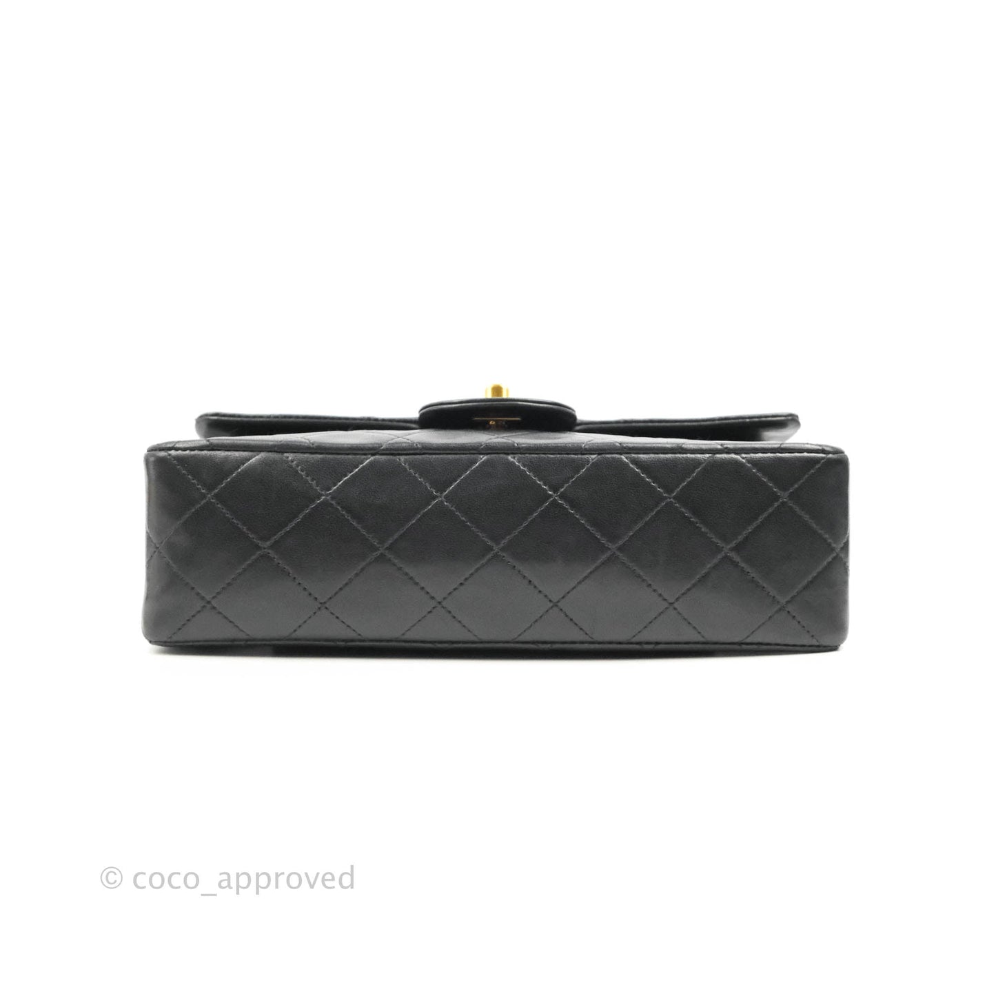 Chanel Classic Vintage Small S/M Flap Black Lambskin 24K Gold Hardware