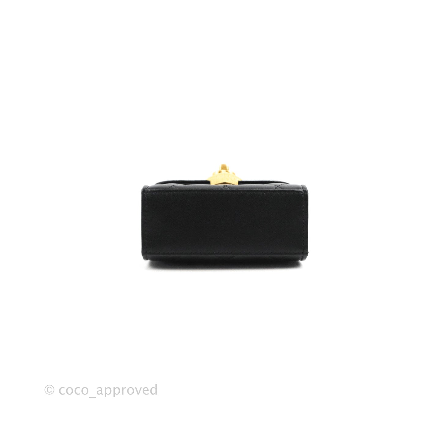 Chanel Heart CC Lock Clutch with Chain Black Lambskin Gold Hardware 23S