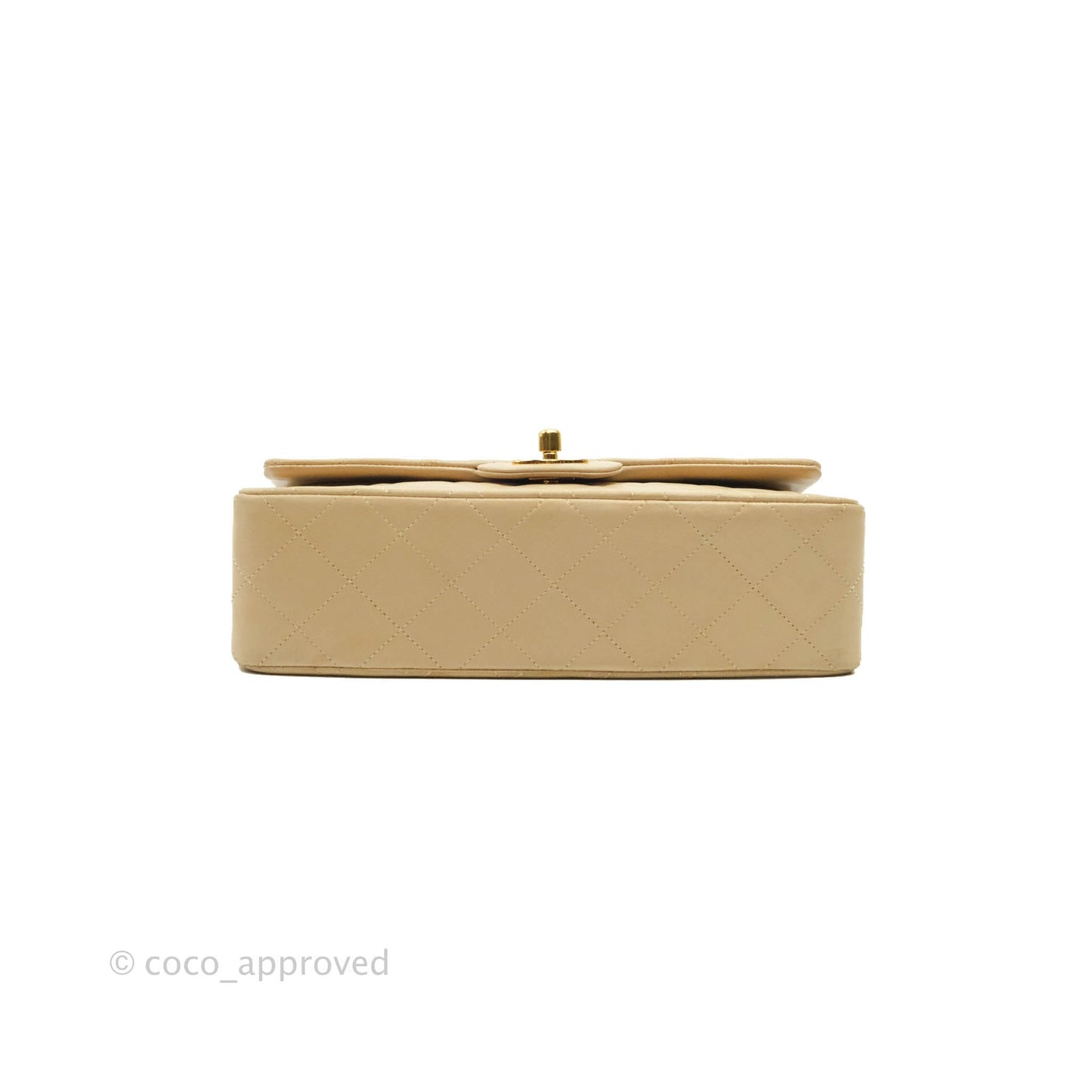 Chanel Classic Vintage Small Flap Beige Lambskin 24K Gold Hardware