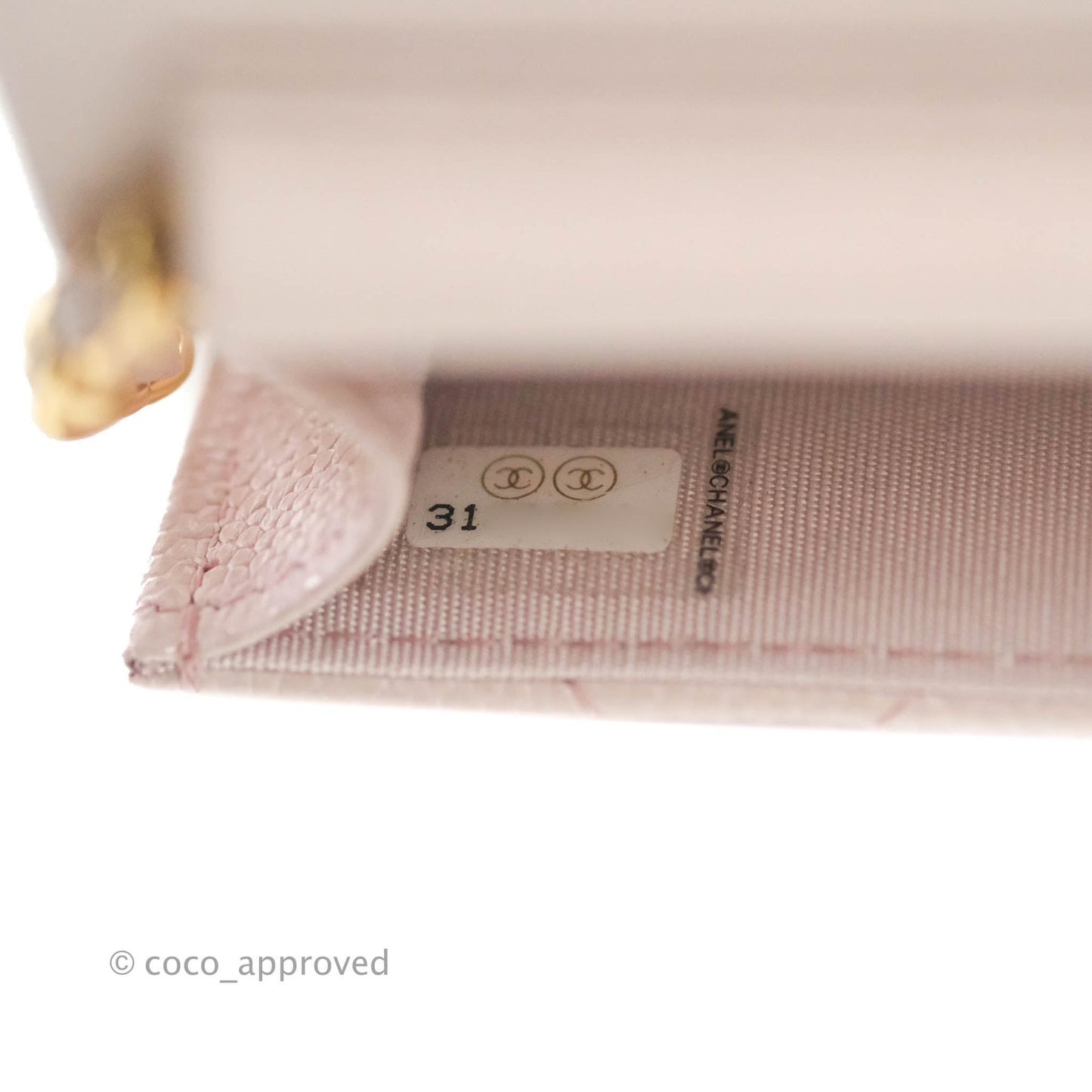 Chanel Miss Coco Clutch With Chain Quilted Lilac Pink Caviar Gold Hardware