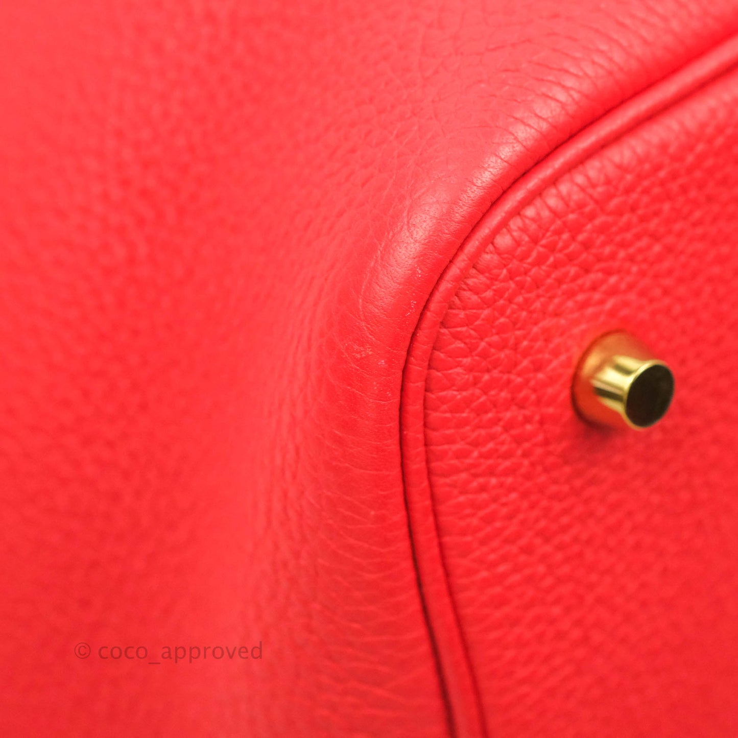 Hermès Picotin 22 Clemence Rouge de Coeur Gold Hardware