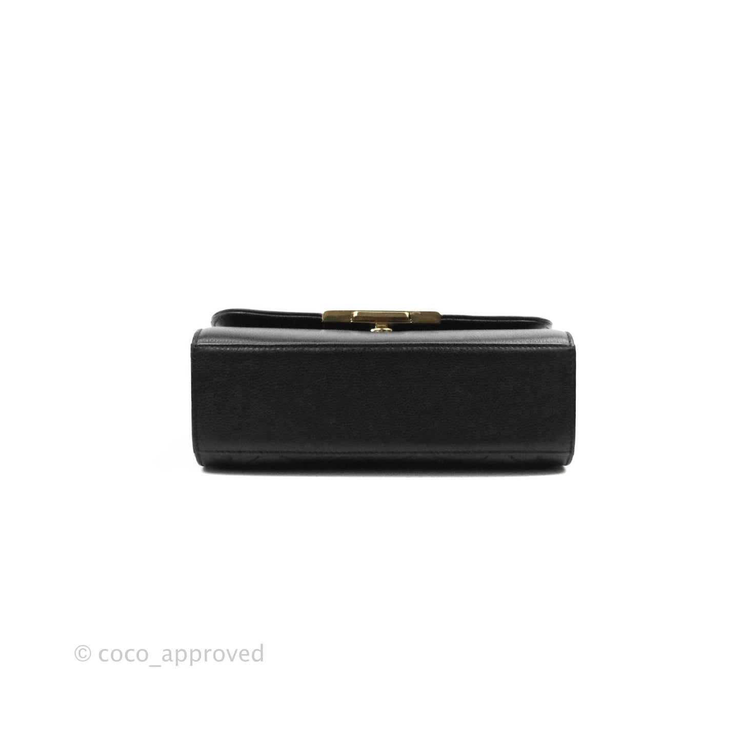 Chanel Quilted Small Label Click Flap Bag Black Grained Calfskin Gold Hardware