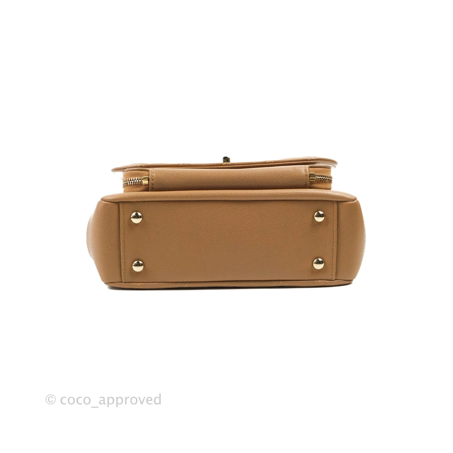 Chanel Quilted Medium Business Affinity Flap Caramel Dark Beige Caviar Gold Hardware