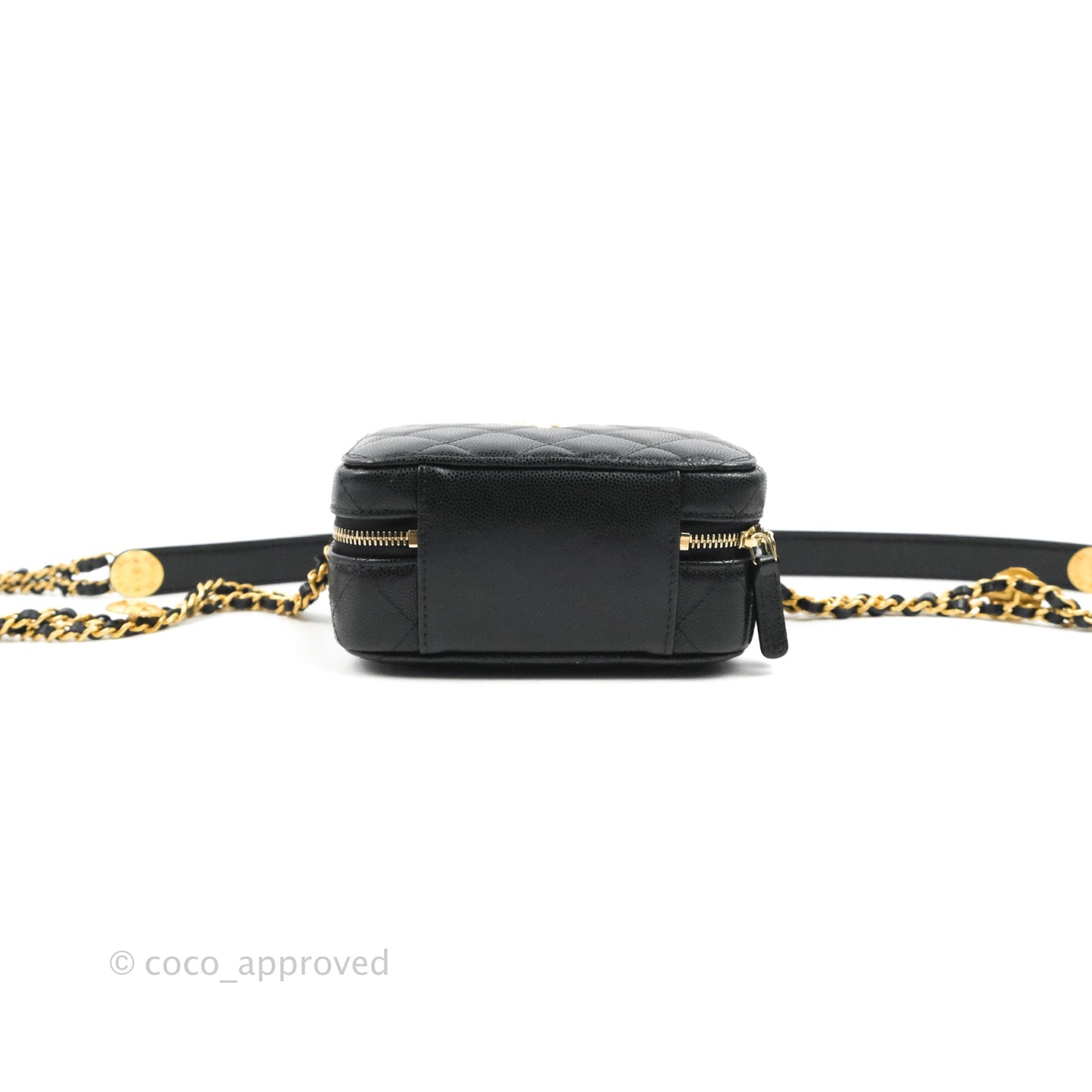Chanel Quilted Twist Your Buttons Camera Black Caviar Gold Hardware