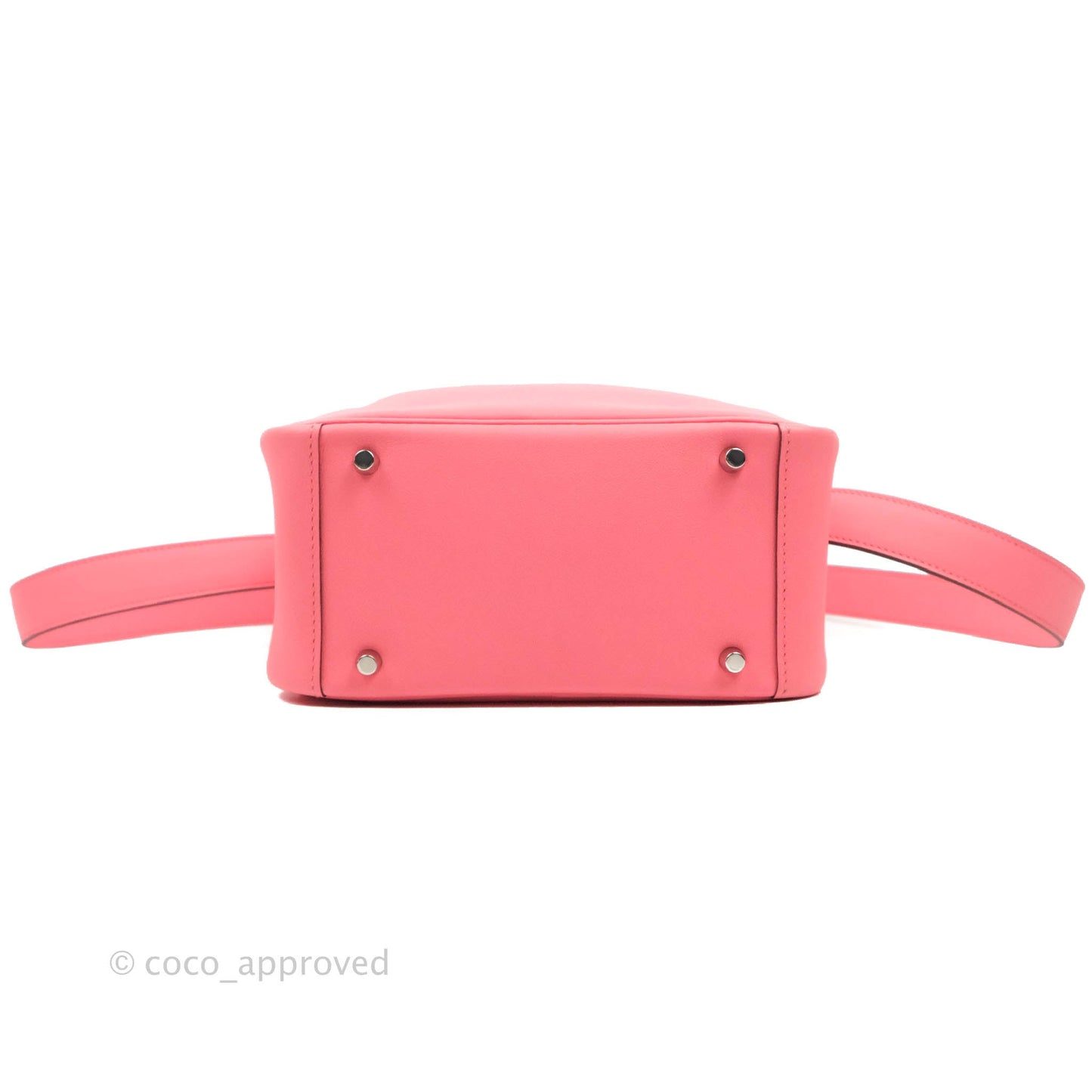 Hermès Mini Lindy 20 Rose Ete Swift Palladium Hardware