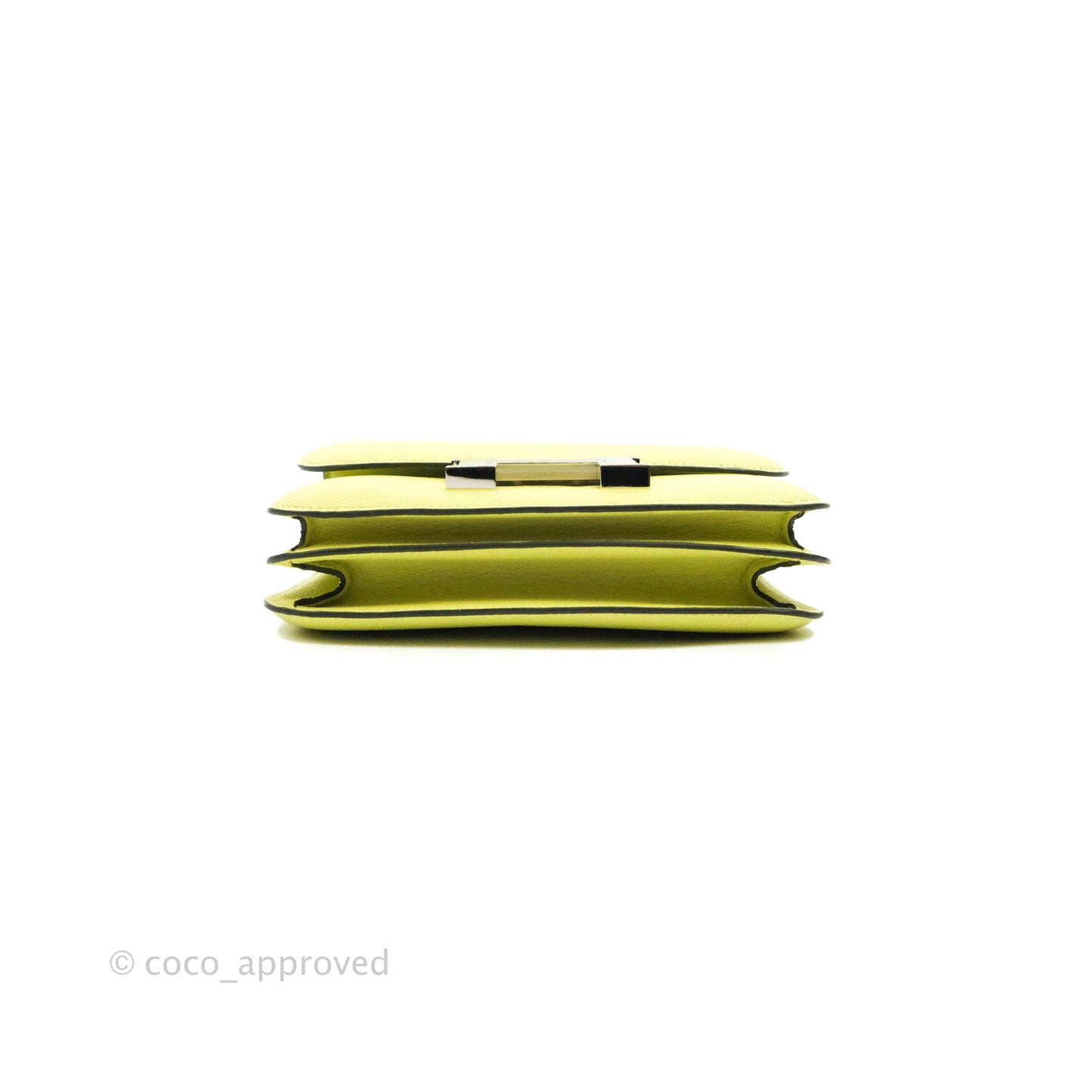 Hermès Constance Mini 18cm R9 Jaune Bourgeon Chevre Mysore Palladium Hardware