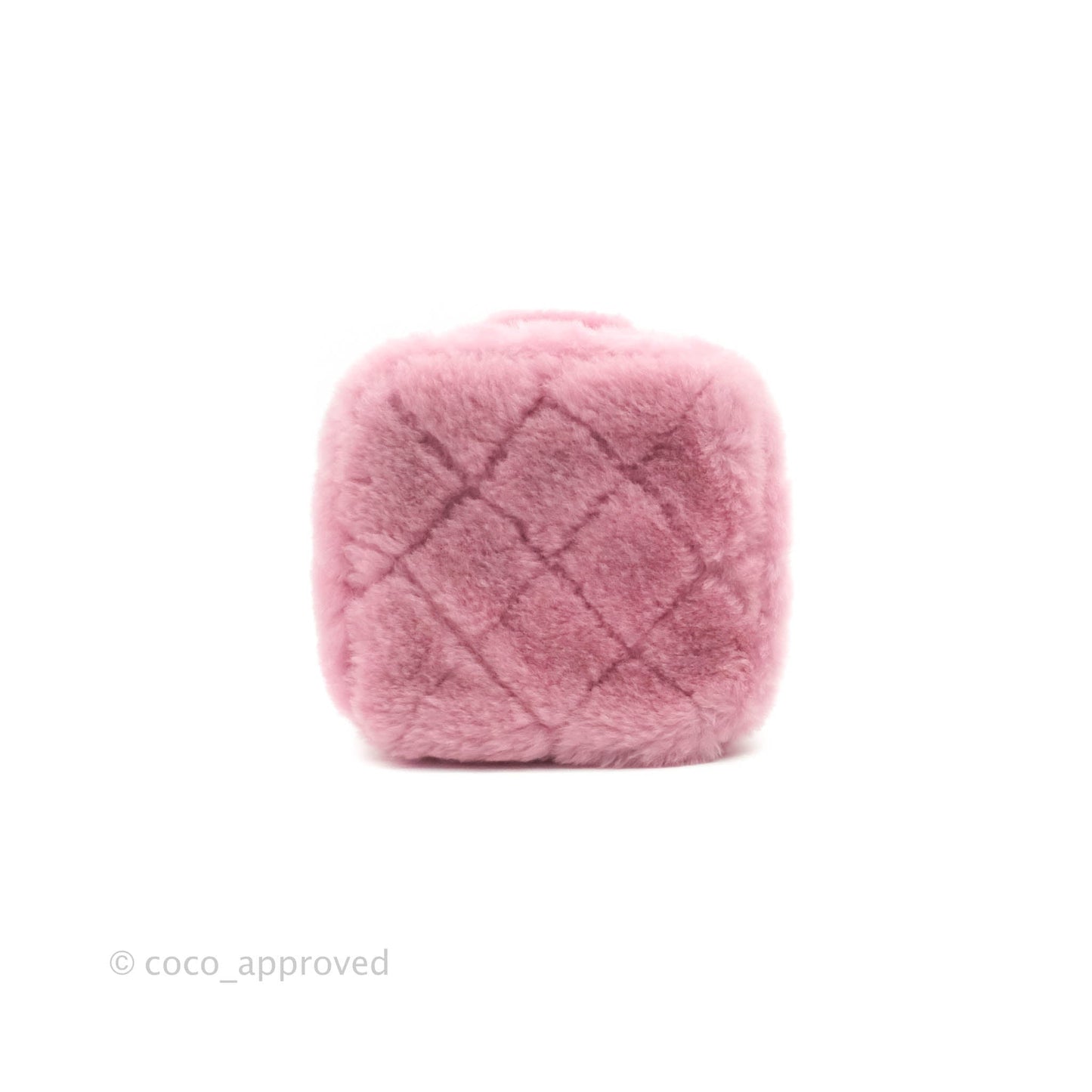 Chanel Small Vanity Case Pink Shearling Lambskin Gold Hardware 22A