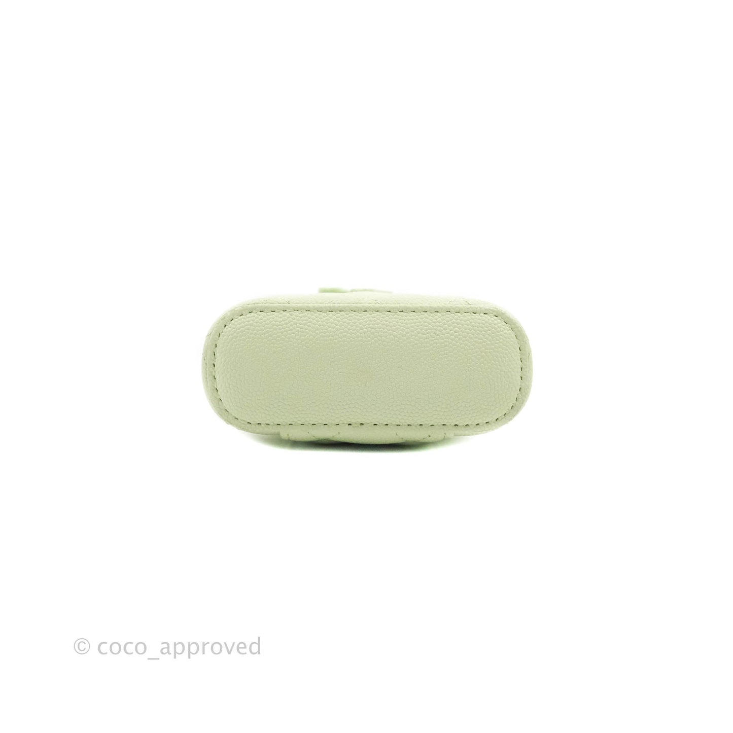 Chanel Vanity Phone Holder With Chain Light Mint Green Caviar Gold Hardware