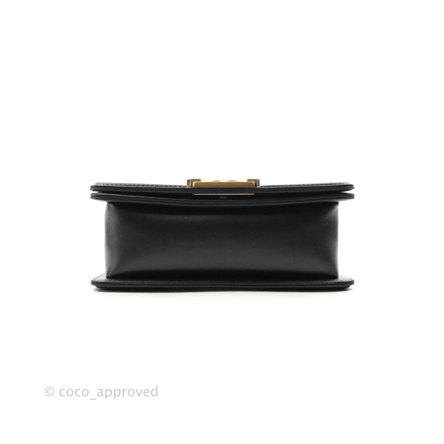 Chanel Small Boy Bag Black Calfskin Gold Hardware