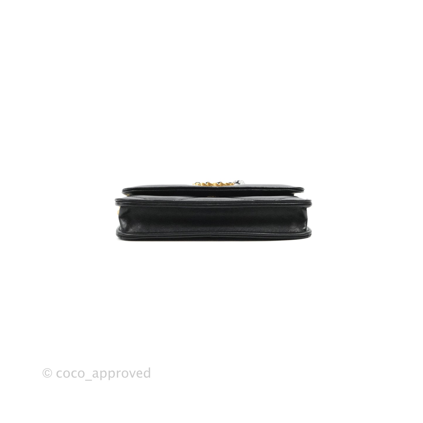 Chanel 19 Mini Clutch with Chain Black Lambskin Mixed Hardware