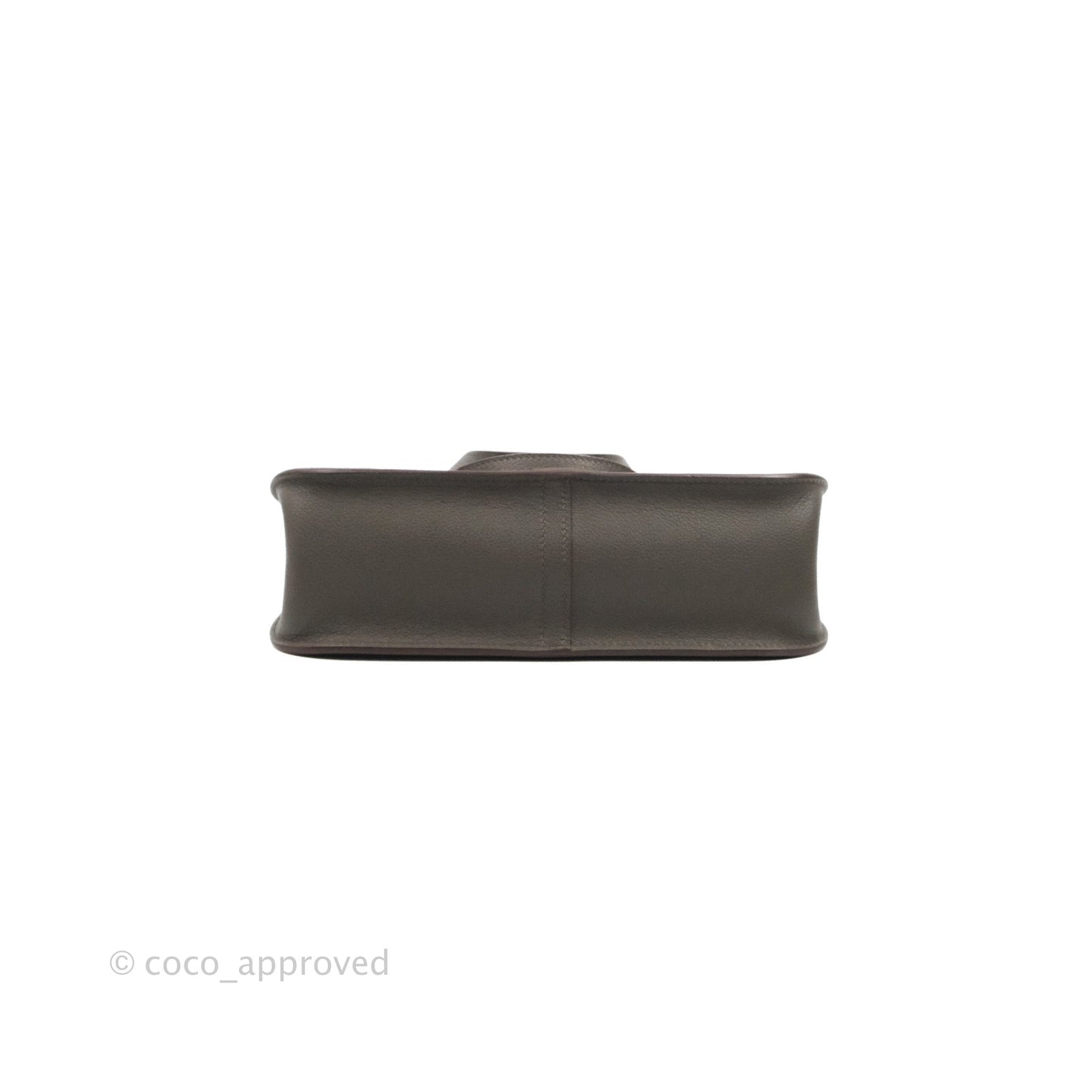 Hermès Halzan 25 Gris Etain Evercolor Palladium Hardware