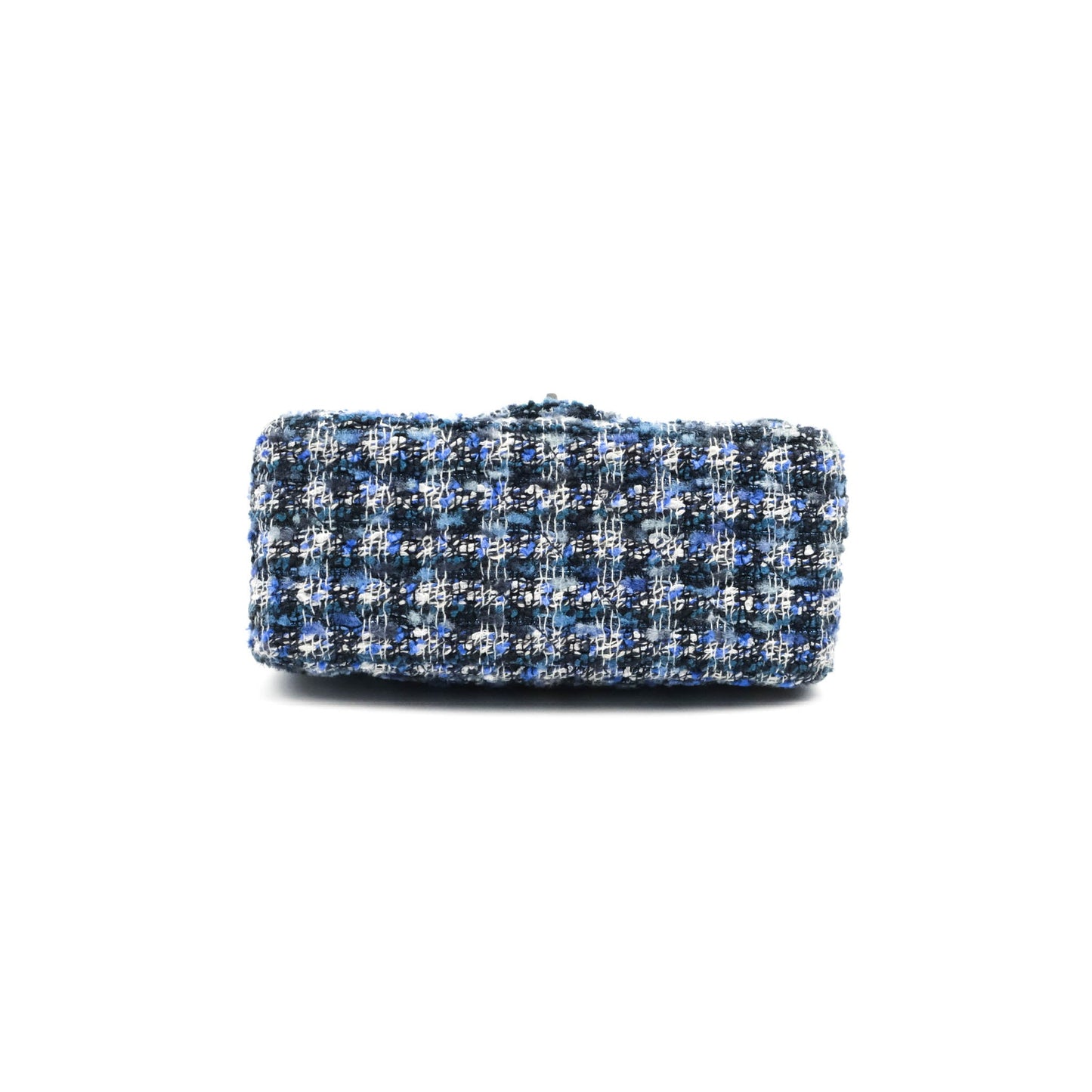 Chanel Mini Reissue 224 Blue Tweed Ruthenium Hardware