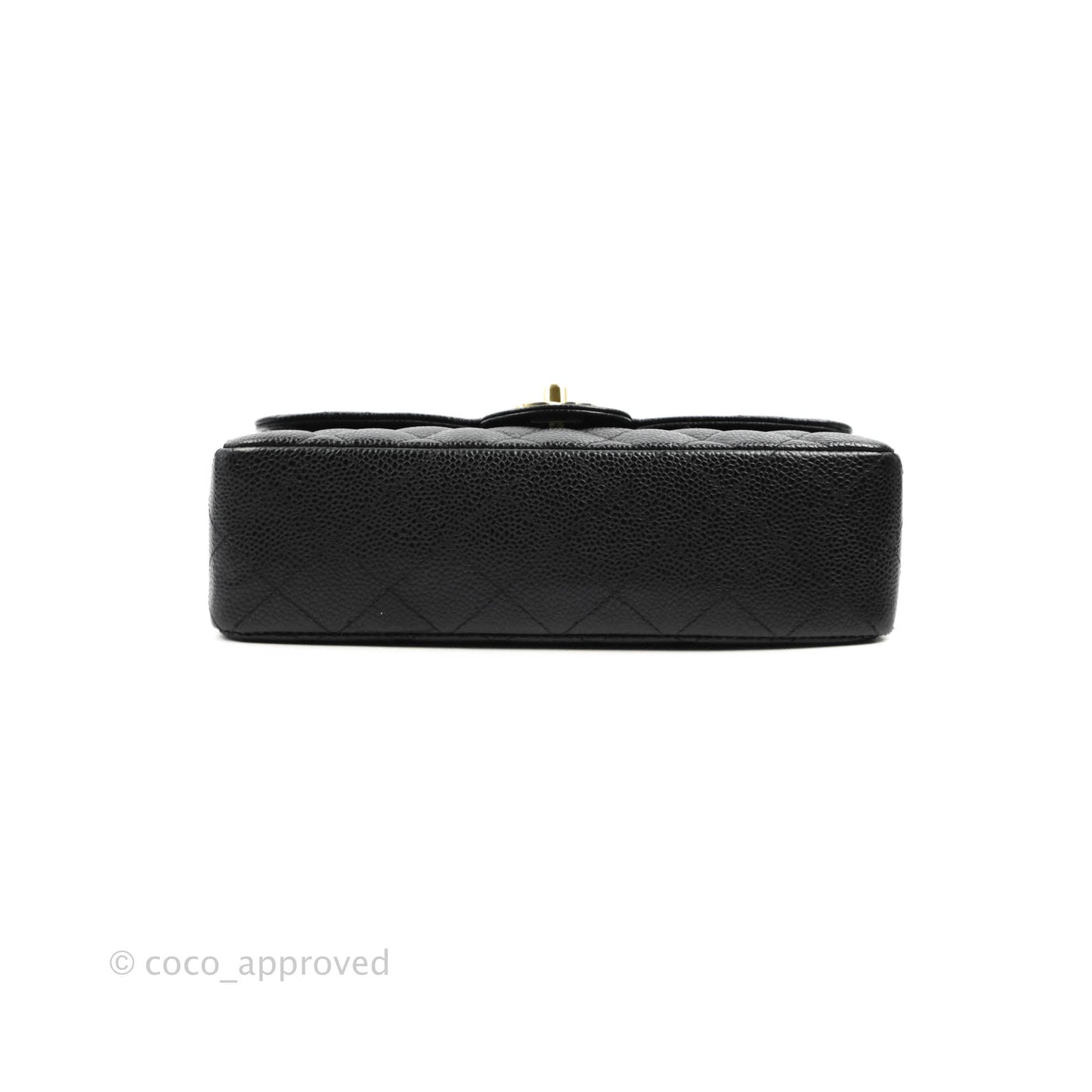 Chanel Small Classic Quilted Flap Black Caviar 24K Gold Hardware