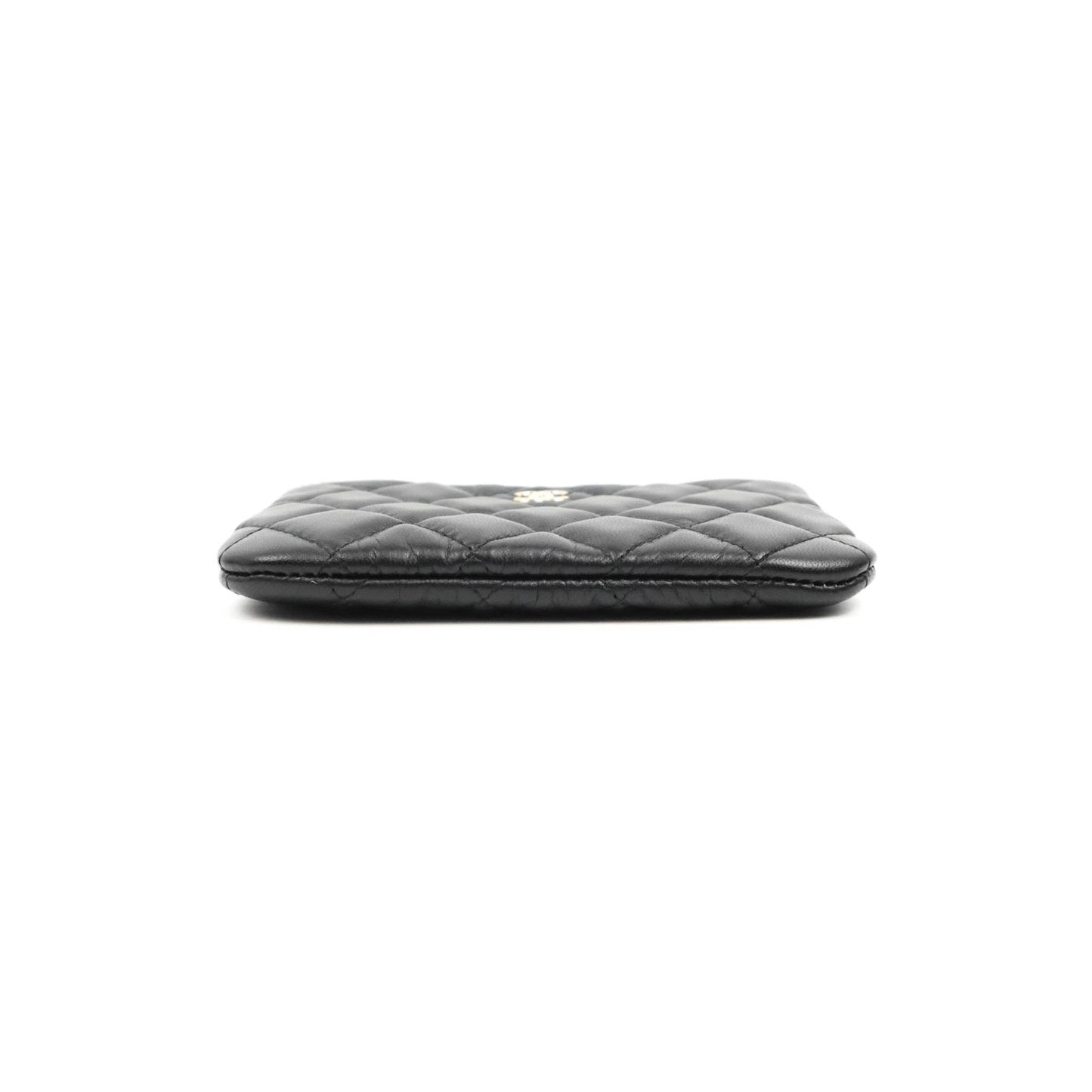 Chanel Quilted Mini O Case Black Lambskin Gold Hardware