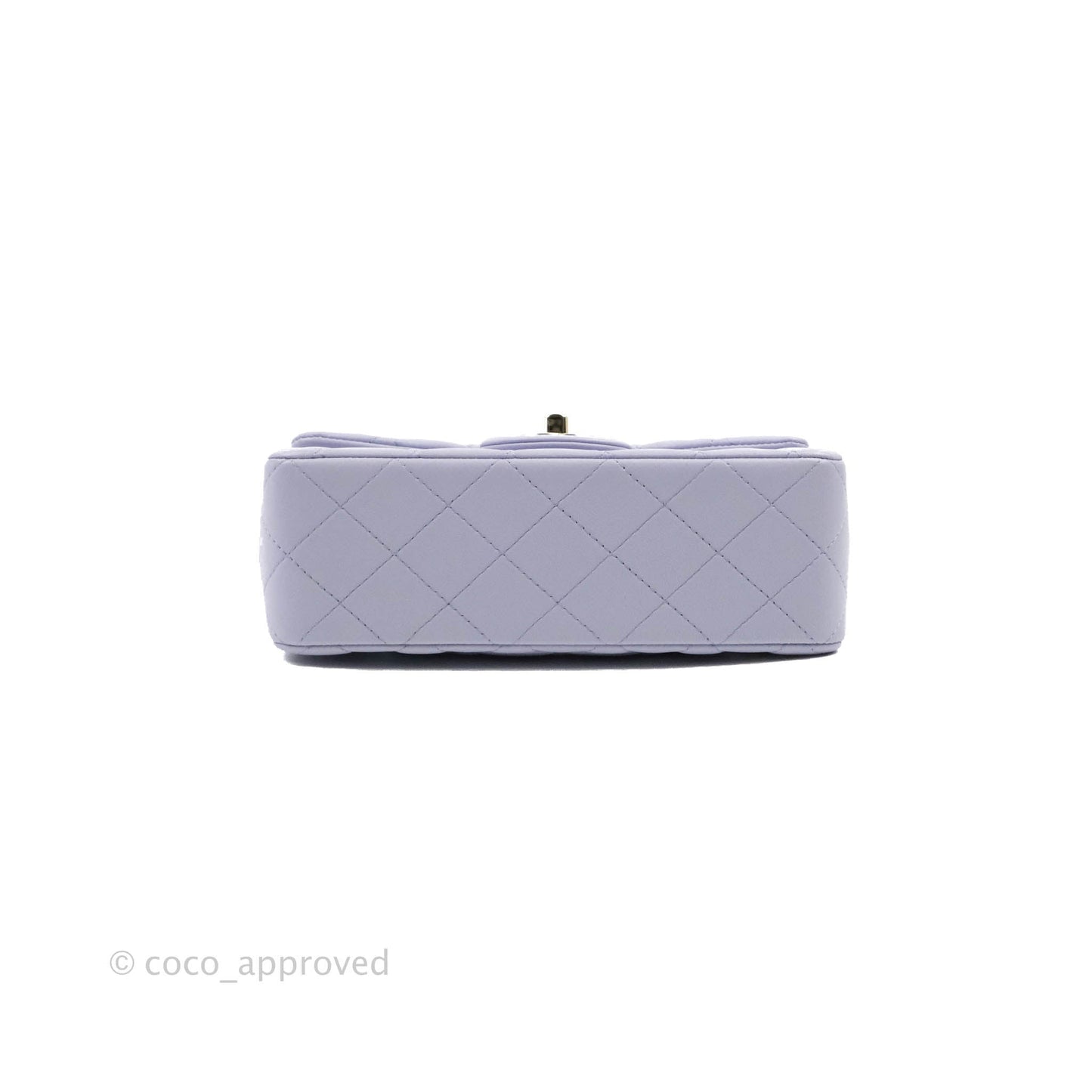 Chanel Top Handle Mini Rectangular Flap Bag Lilac Lambskin Gold Hardware
