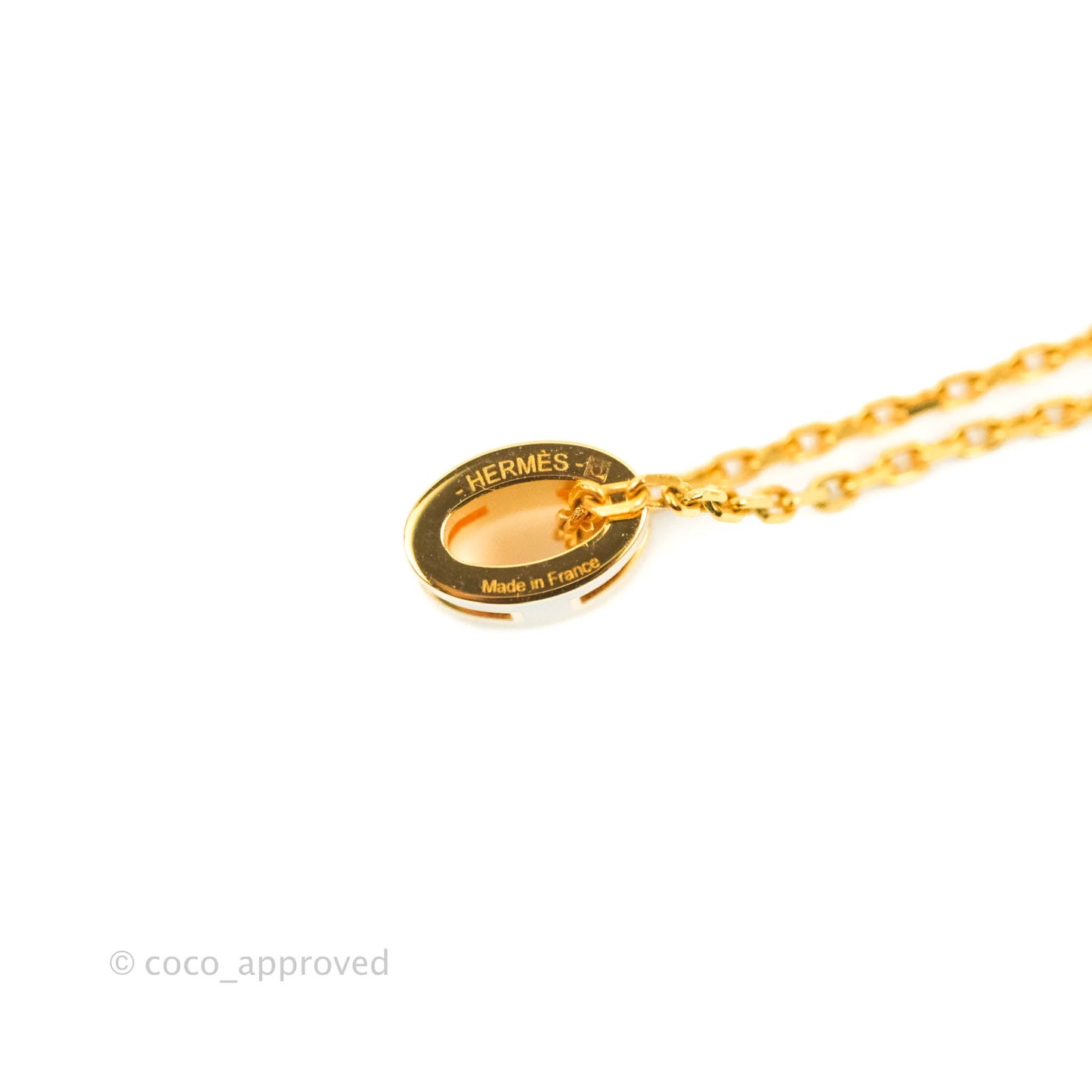 Hermès Mini Pop H Marron Glace Pendant Necklace Gold Hardware