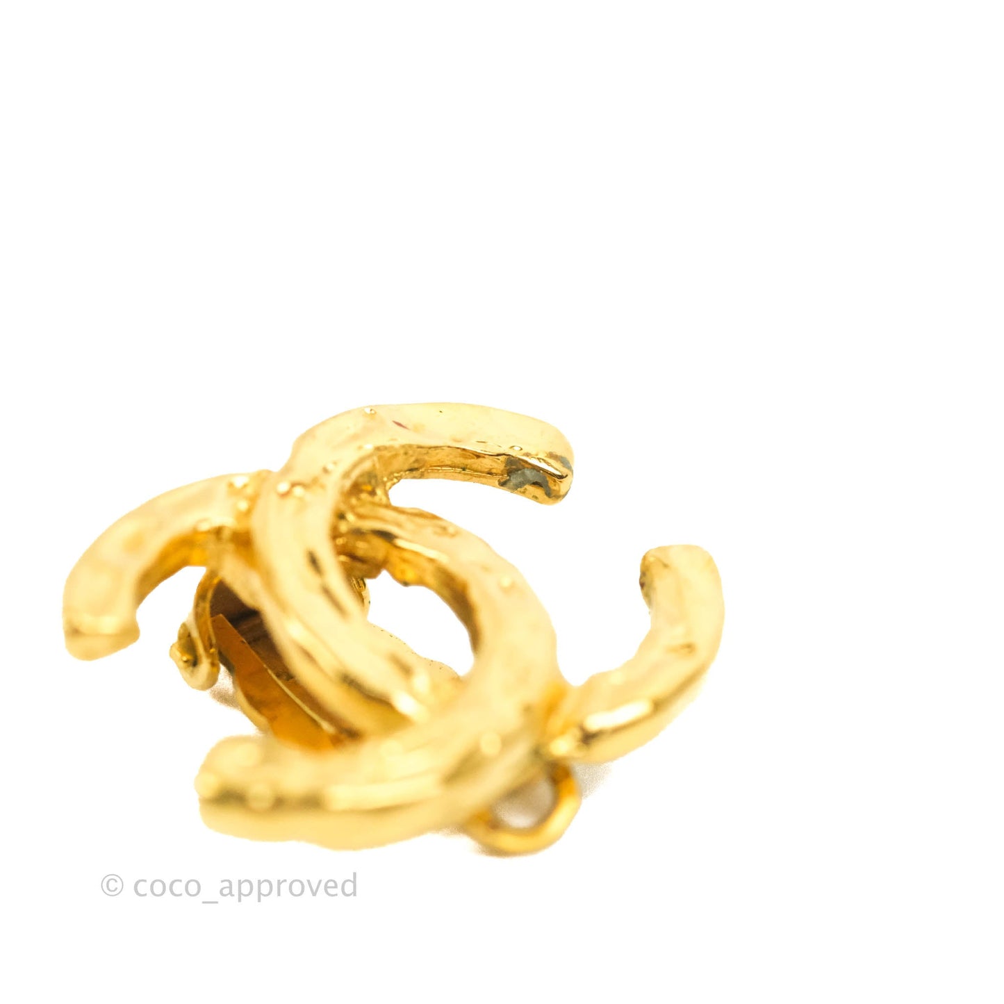 Chanel Vintage CC Clip On Earrings Gold Tone