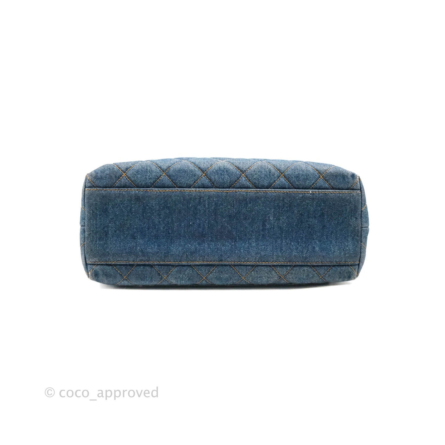 Chanel Vintage Quilted Kelly Bag Denim 24K Gold Hardware