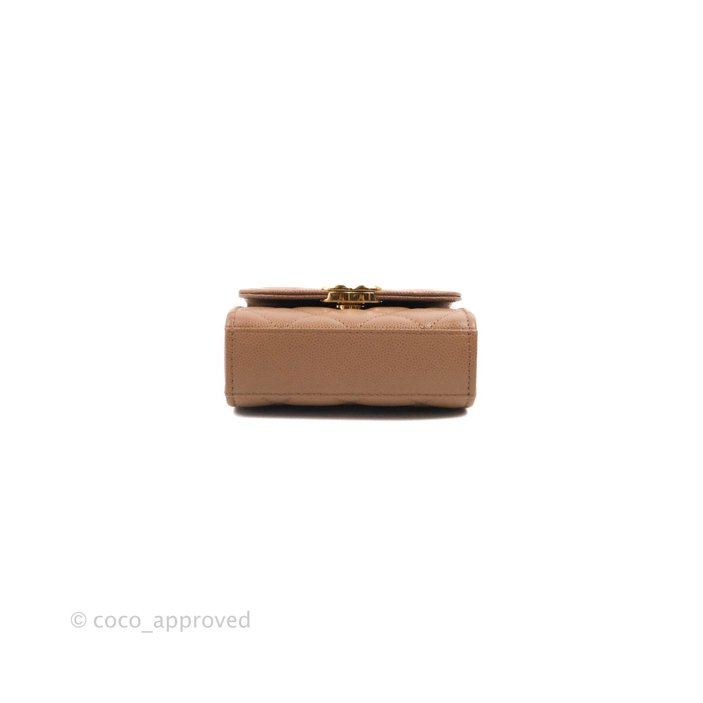 Chanel CC Chain Clutch with Chain Beige Caviar Gold Hardware