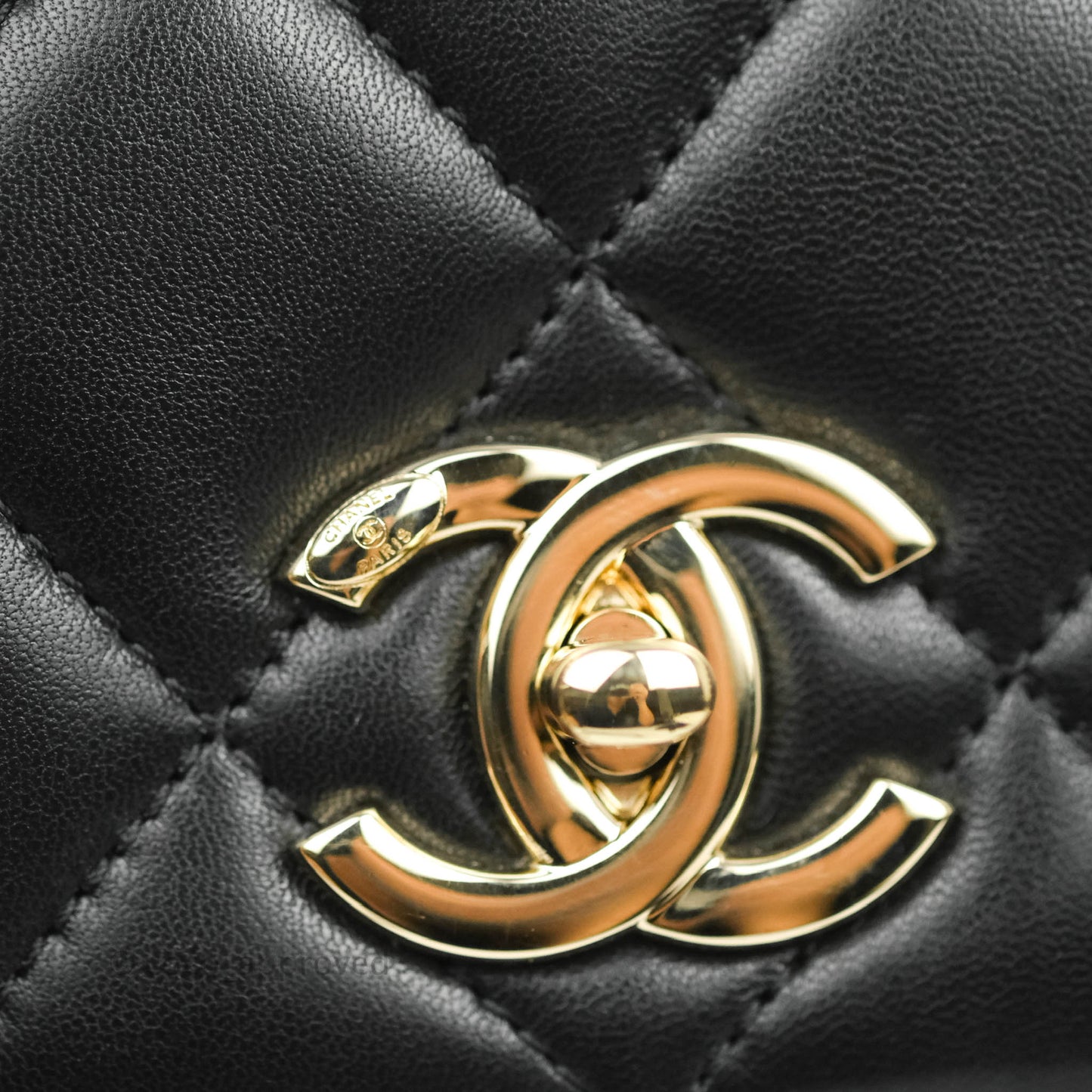 Chanel Trendy CC Small Black Lambskin Gold Hardware