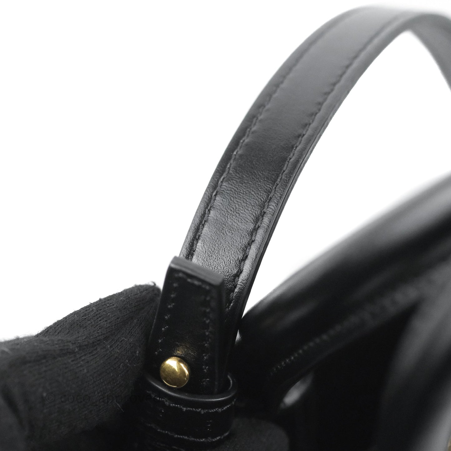 Celine Small Cabas Vertical Tote Black Textlie