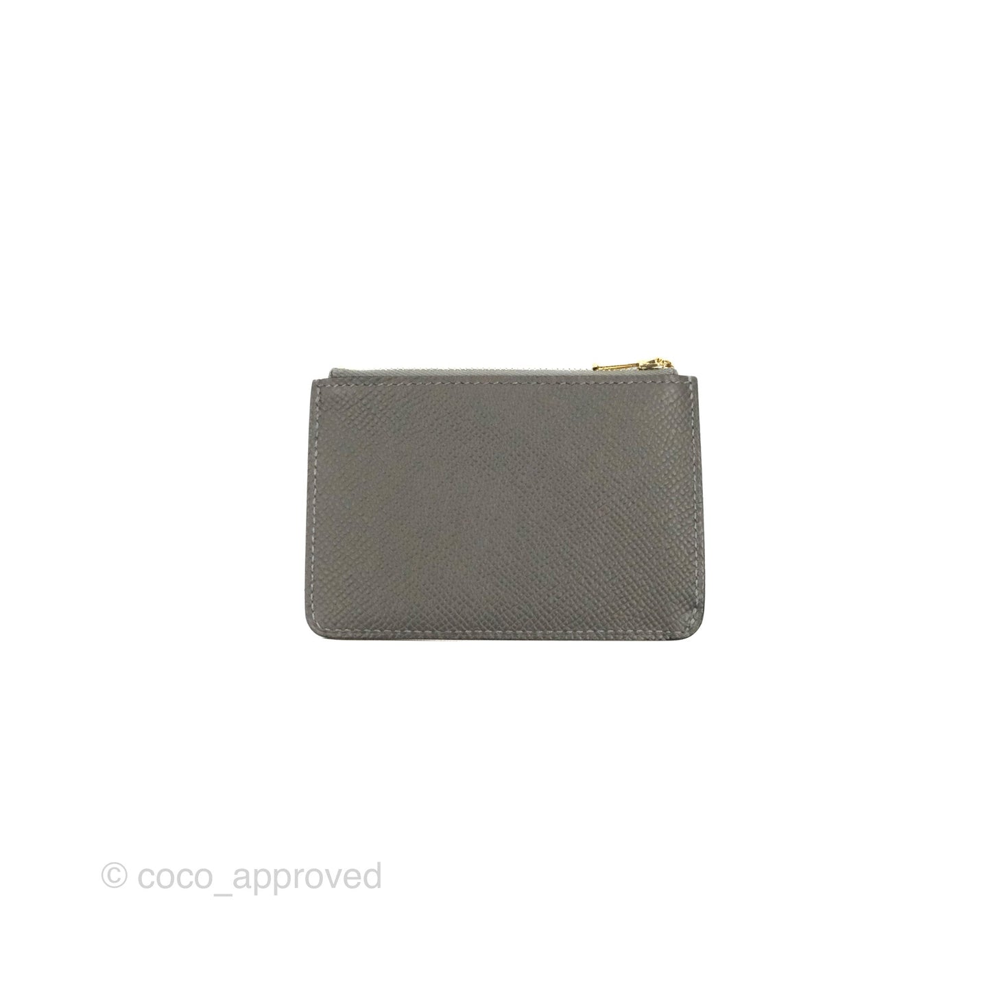Hermès Constance Slim Wallet Gris Meyer Epsom Gold Hardware