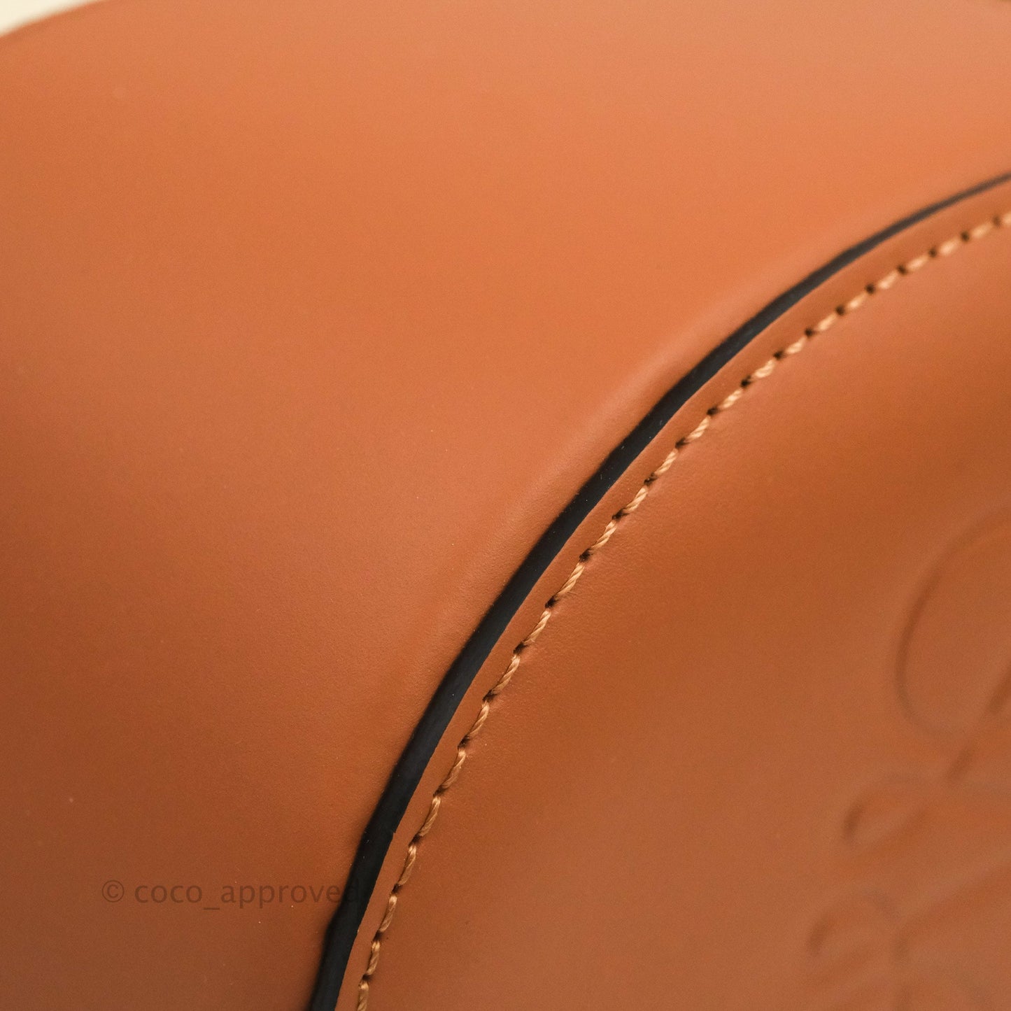 Loewe Small Balloon Bucket Bag Canvas Tan Calfskin