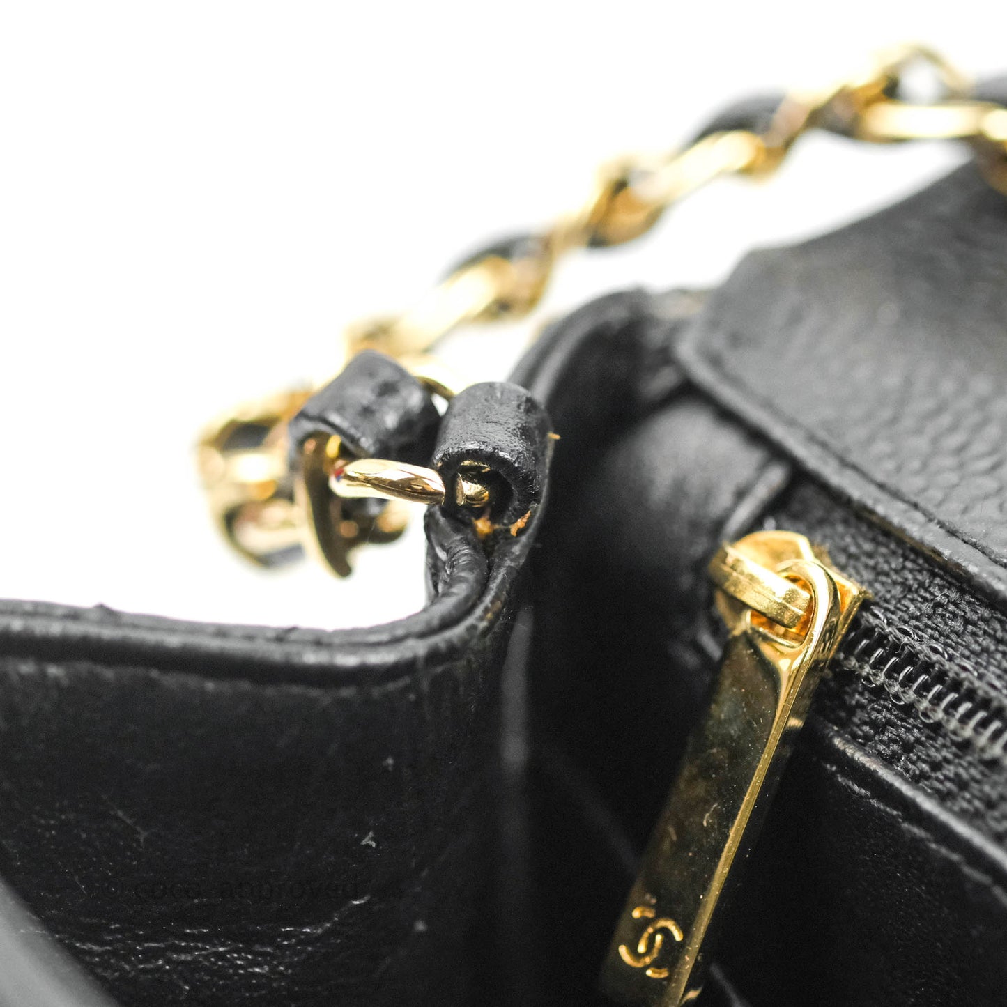 Chanel Quilted Mini Square Flap Bag Black Caviar 24K Gold Hardware