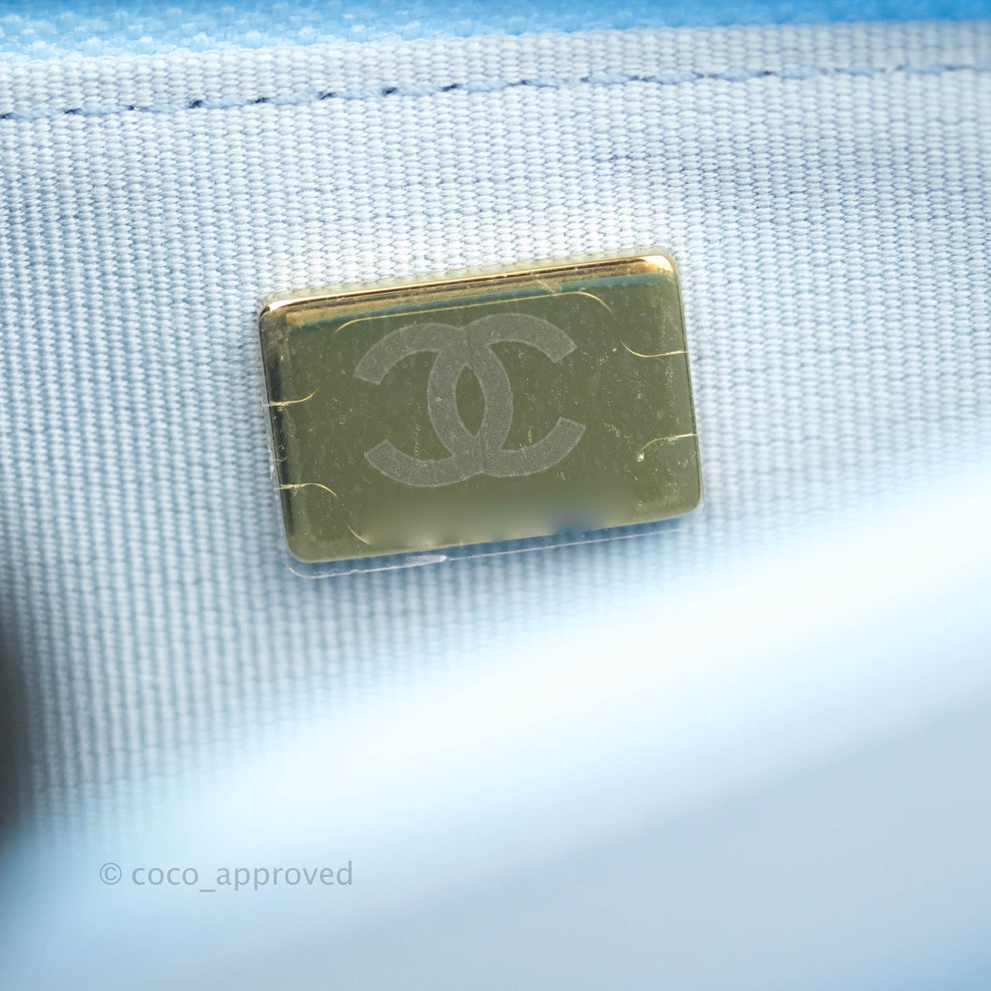 Chanel Top Handle Pick Me Up Wallet On Chain WOC Blue Caviar Gold Hardware 22S