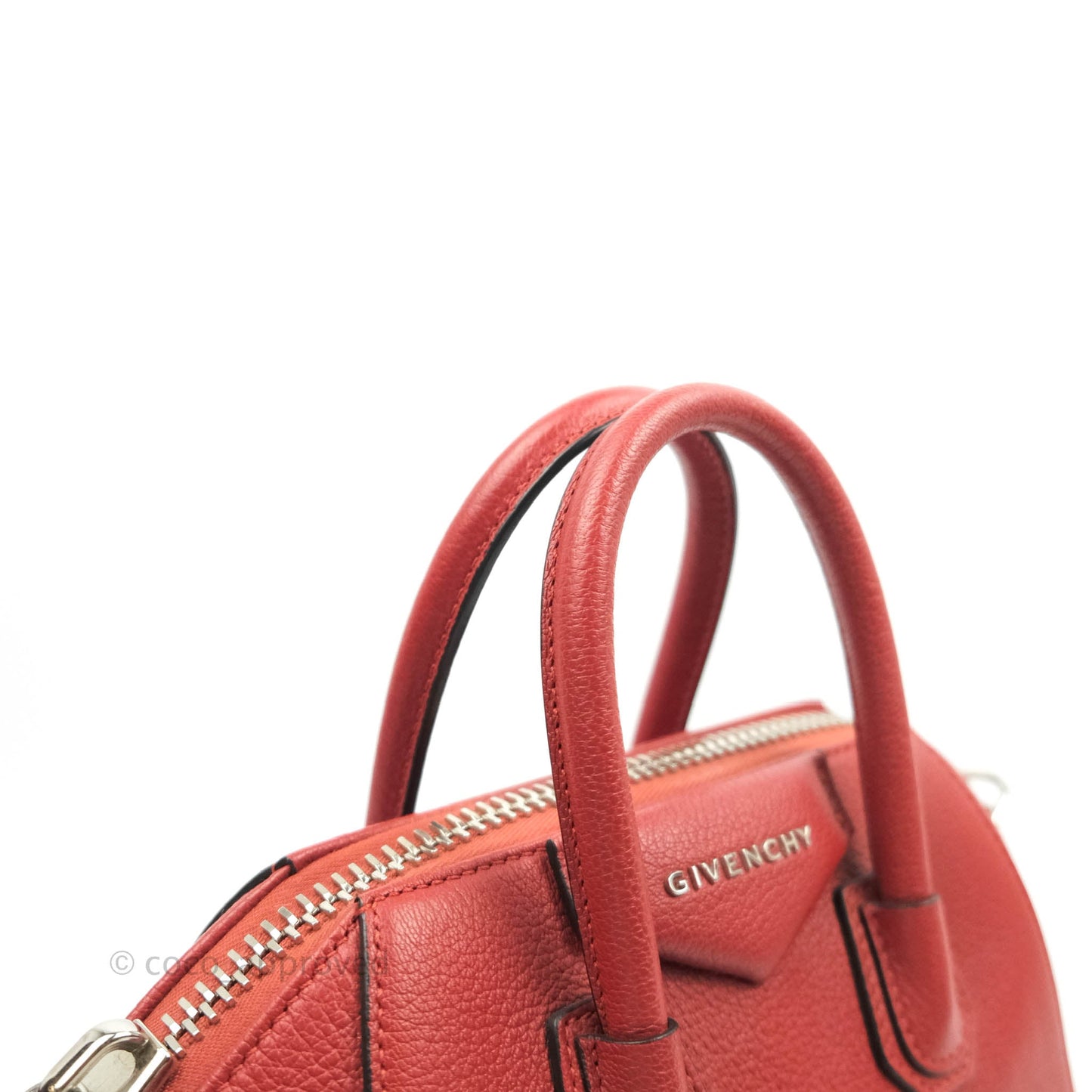 Givenchy Antigona Mini Red Grained Calfskin Silver Hardware