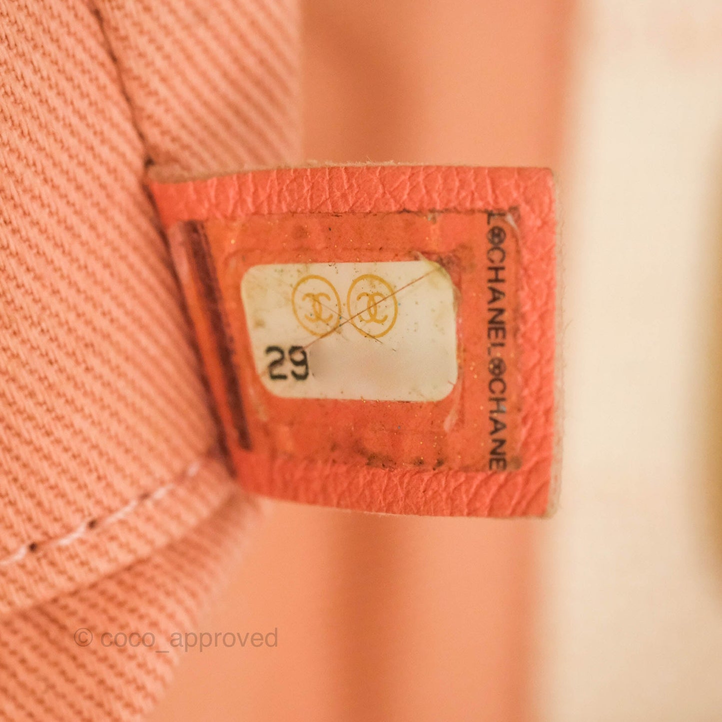 Chanel Large Deauville Pink Stripe Canvas Beige Handle Gold Hardware