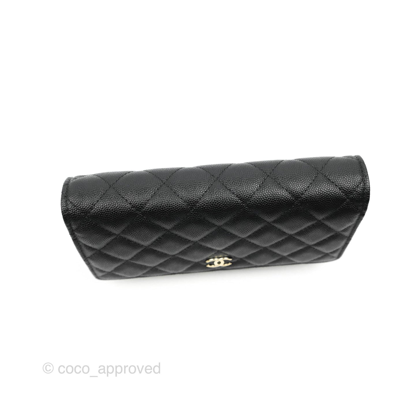 Chanel Quilted WOC Black Caviar Gold Hardware With Charms