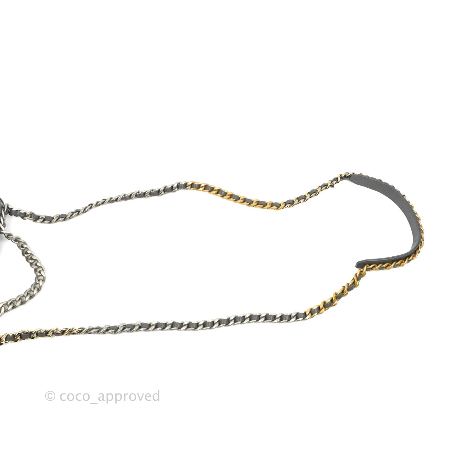 Chanel 19 Wallet on Chain WOC Dark Grey Lambskin Mixed Hardware