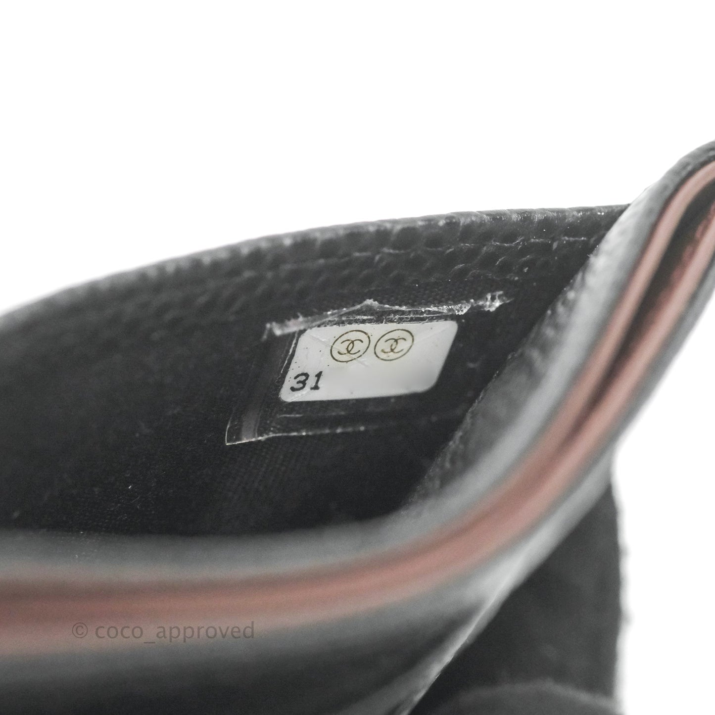Chanel Classic Flat Card Holder Black Caviar Silver Hardware