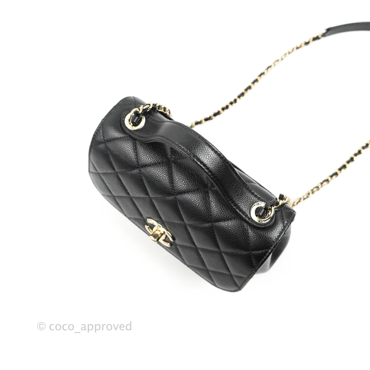 Chanel Quilted Small Business Affinity Flap Black Caviar Gold Hardware