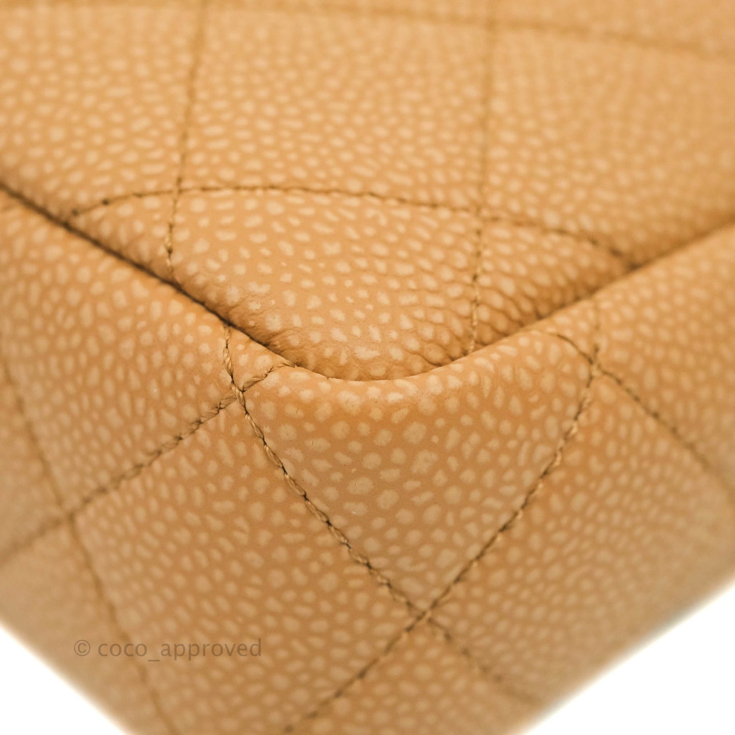 Chanel Camera Bag Caramel Dark Beige Caviar Gold Hardware