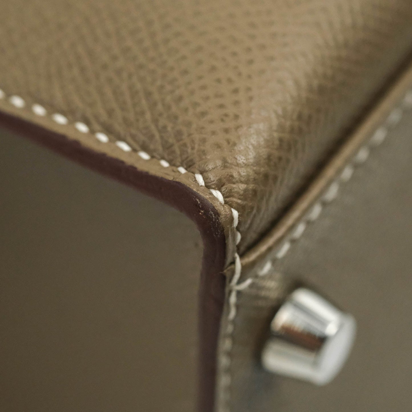 Hermès Kelly 32 Sellier Etoupe Epsom Palladium Hardware HSS