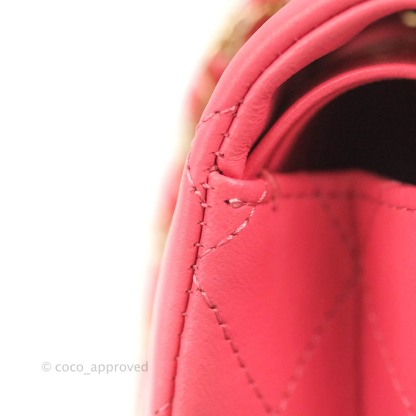 Chanel Small Classic Quilted Flap Rosy Pink Lambskin Gold Hardware