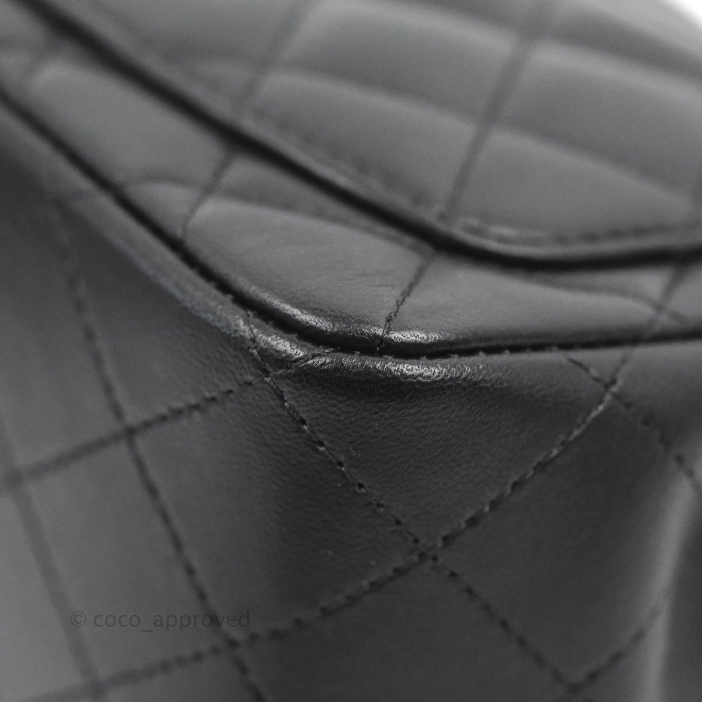 Chanel Mini Square Black Lambskin Silver Hardware