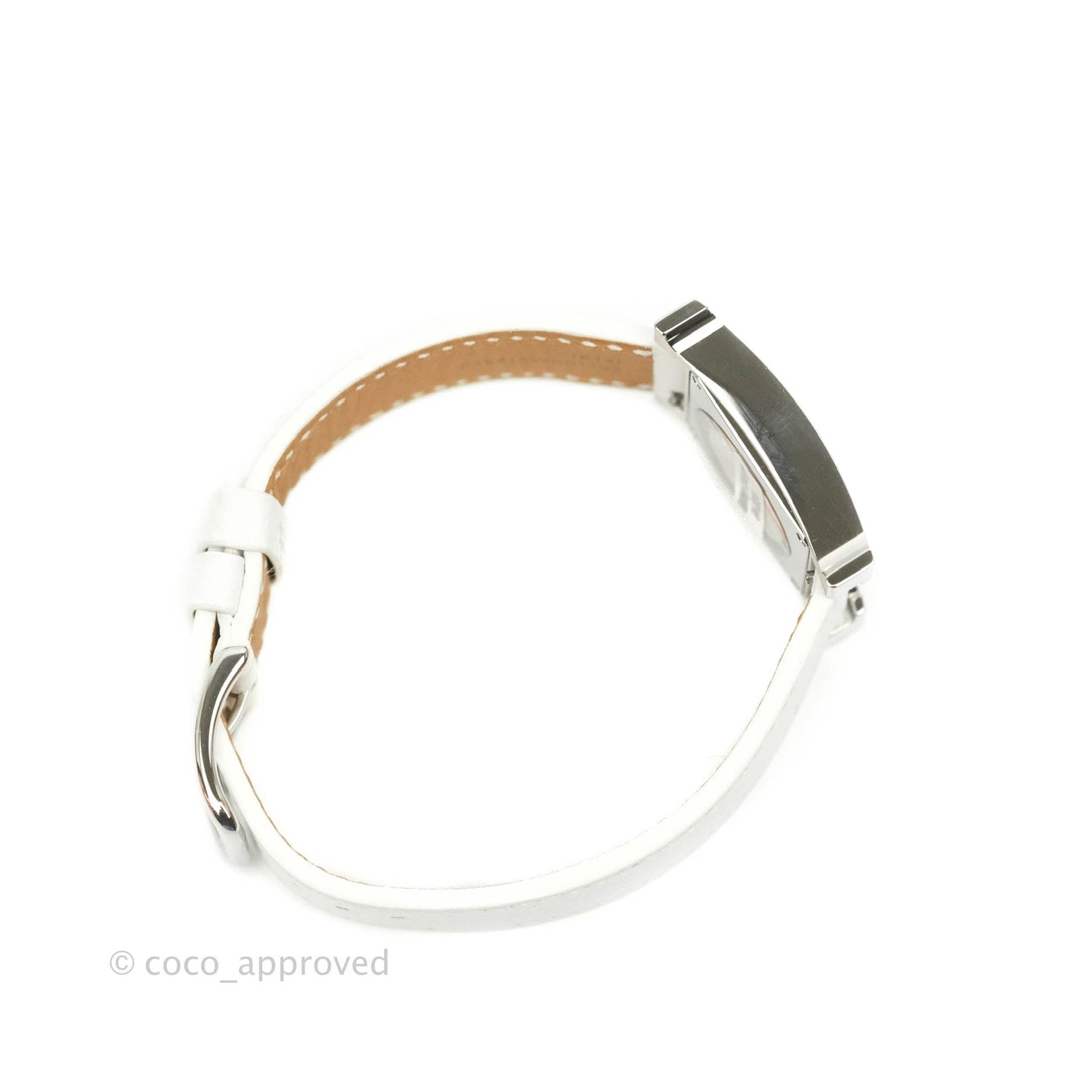 Hermès Heure H PM White Epsom Strap