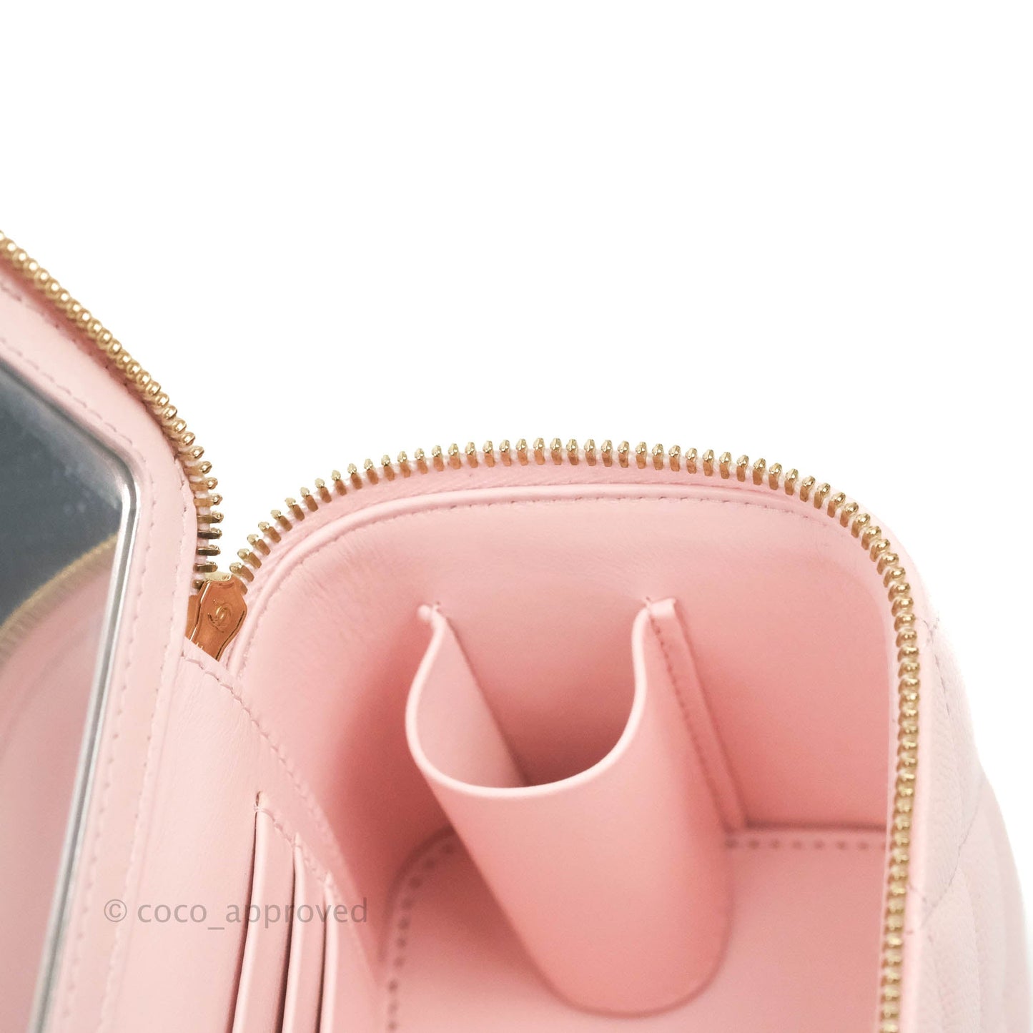 Chanel Classic Vanity with Chain Pink Caviar Gold Hardware